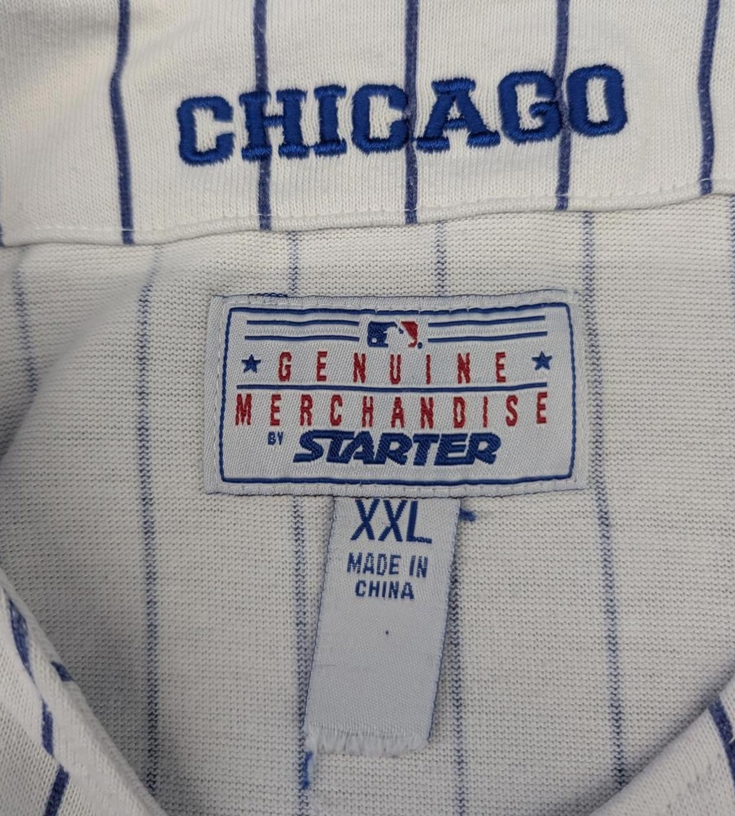 Starter Starter Chicago Cubs MLB White pin stripe baseball jersey Size US XXL / EU 58 / 5 - 3 Thumbnail