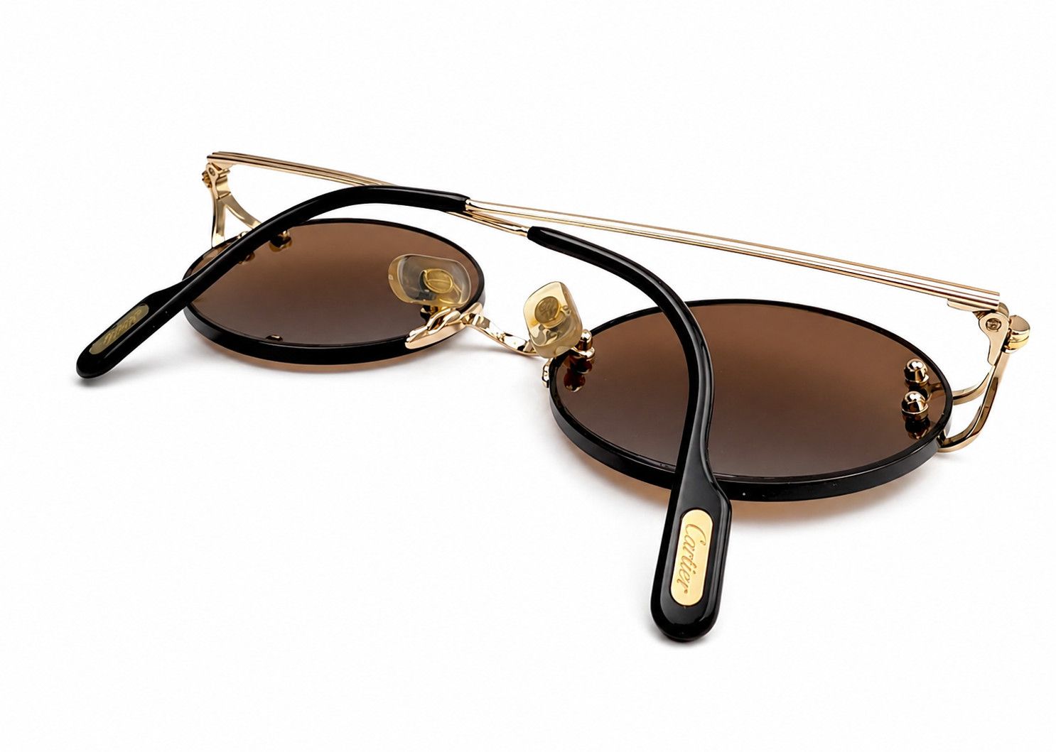 Cartier Vintage Cartier C-Decor Gold Sunglasses Size ONE SIZE - 8 Thumbnail