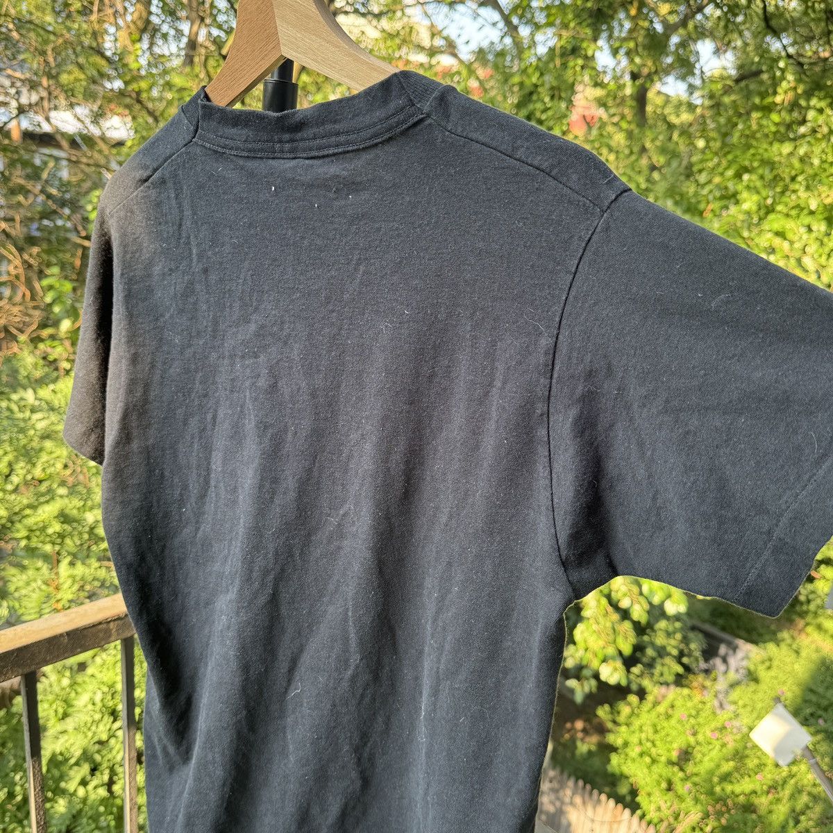 Vintage 80s Black Blank Pocket Shirt Paper Thin ERD Grunge Size US M / EU 48-50 / 2 - 6 Thumbnail