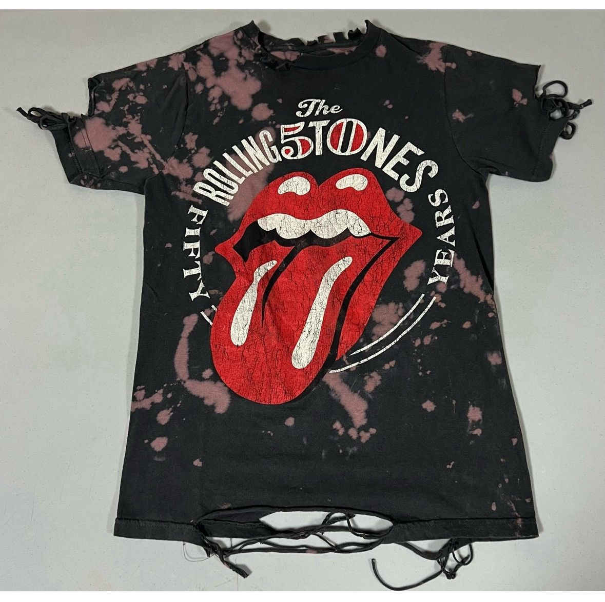 The Rolling Stones Black Acid-Wash ‘The Rolling Stones’ Band Tee Shirt Size S ⛓️ Size US S / EU 44-46 / 1 - 3 Thumbnail