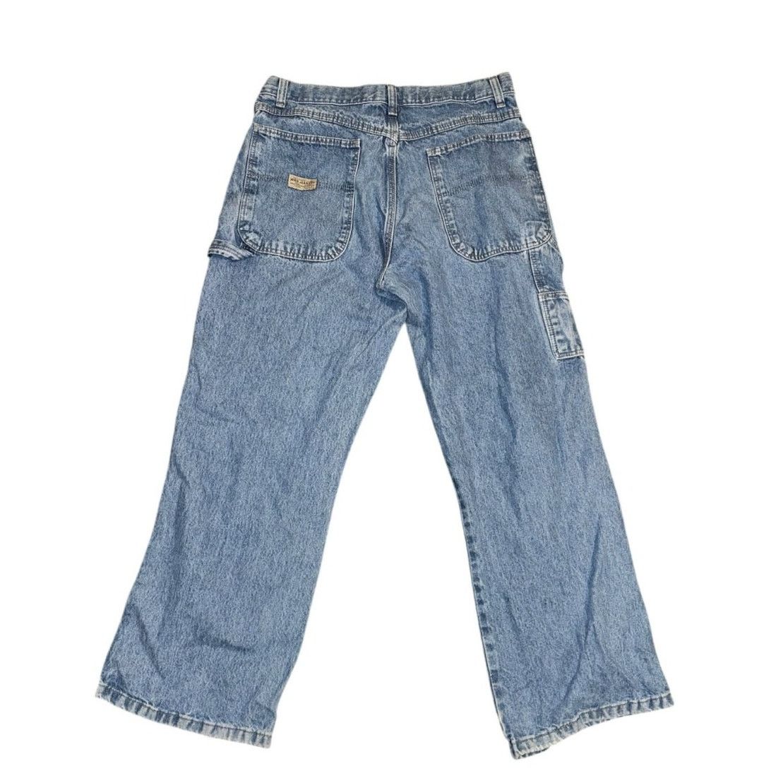 Other Baggy Cargo Denim Jeans Adjust Waist Loose Grunge Wide 35" Size 35" - 4 Thumbnail