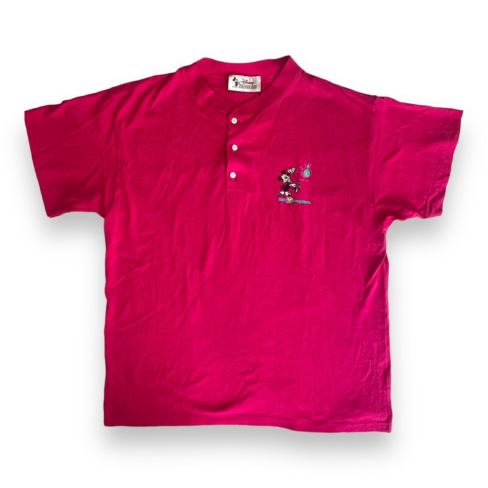 Disney Vintage Pink Disney 3 Button Shirt Large Unisex Size US L / EU 52-54 / 3 - 1 Thumbnail
