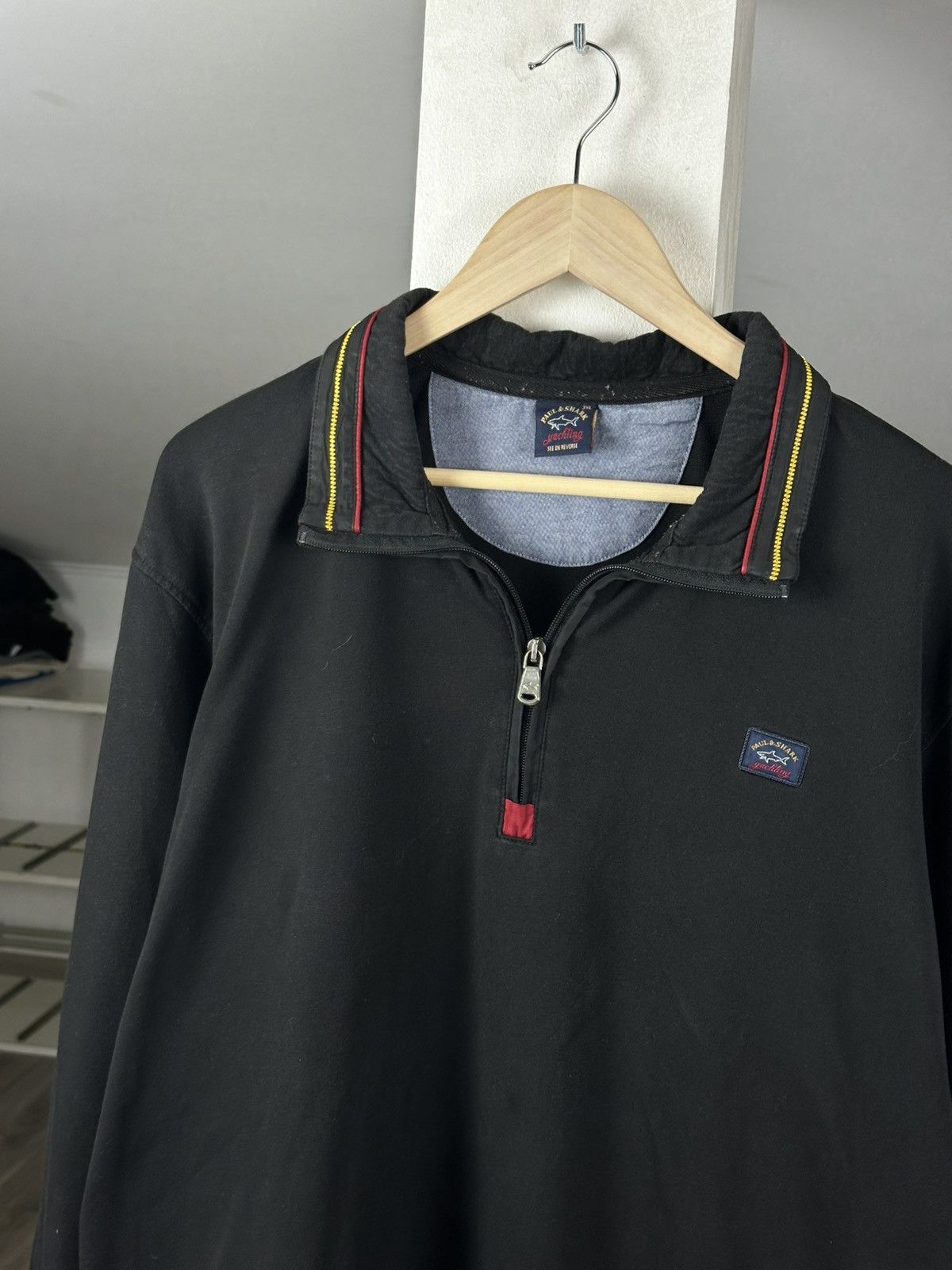 Paul & Shark Vintage Paul & Shark 1/4 Zip Sweatshirt Made In Italy Size US XXL / EU 58 / 5 - 2 Thumbnail