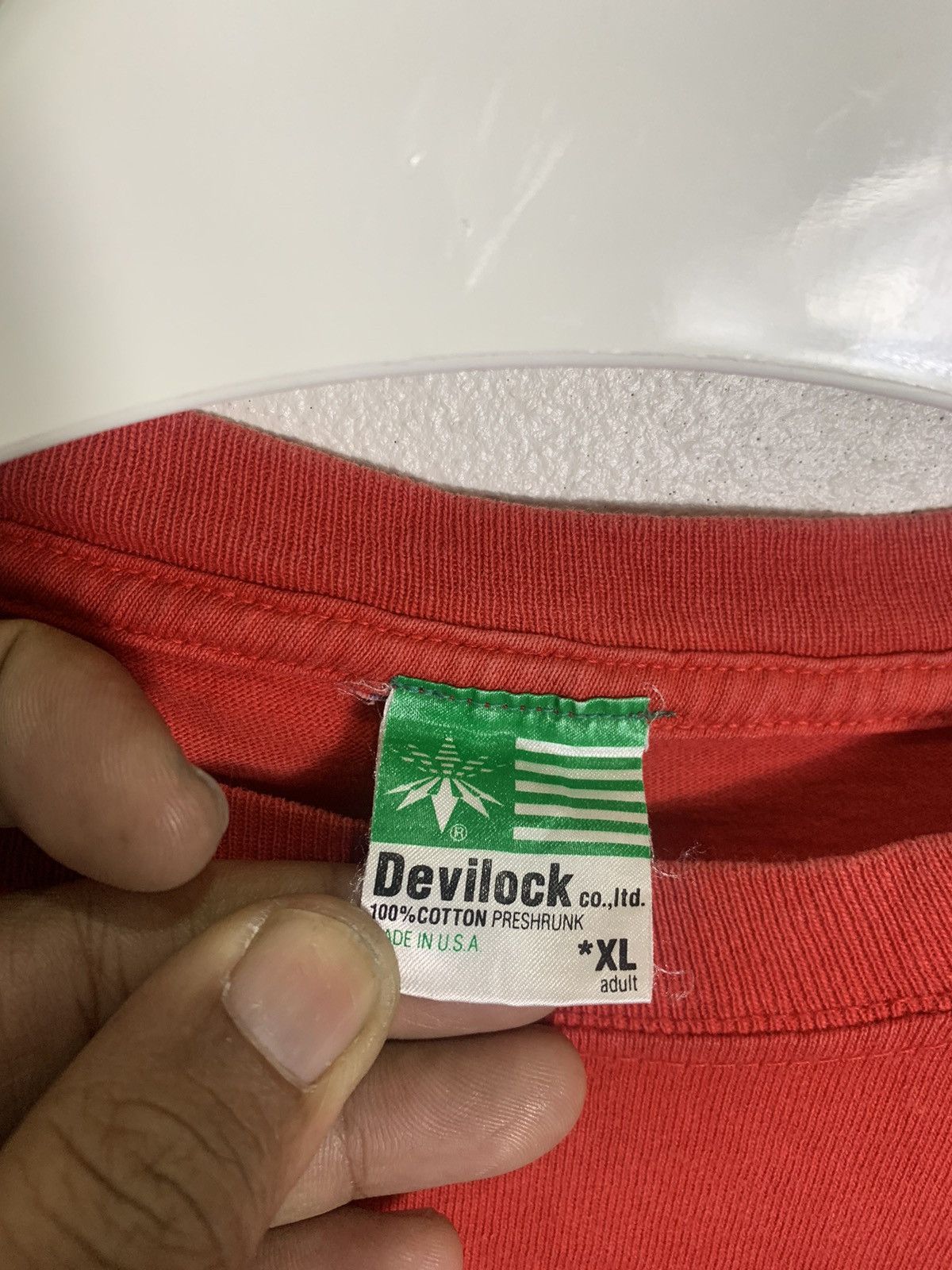 Vintage Devilock centre logo t-shirt Size US XL / EU 56 / 4 - 2 Thumbnail