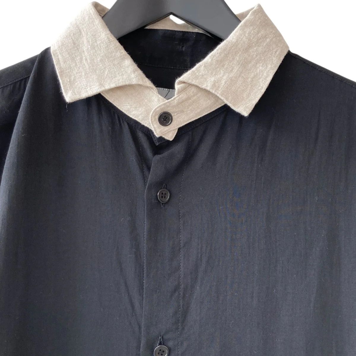 Yohji Yamamoto Yohji Yamamoto pour homme/ 22SS spare collar shirt blouse Size US L / EU 52-54 / 3 - 3 Thumbnail