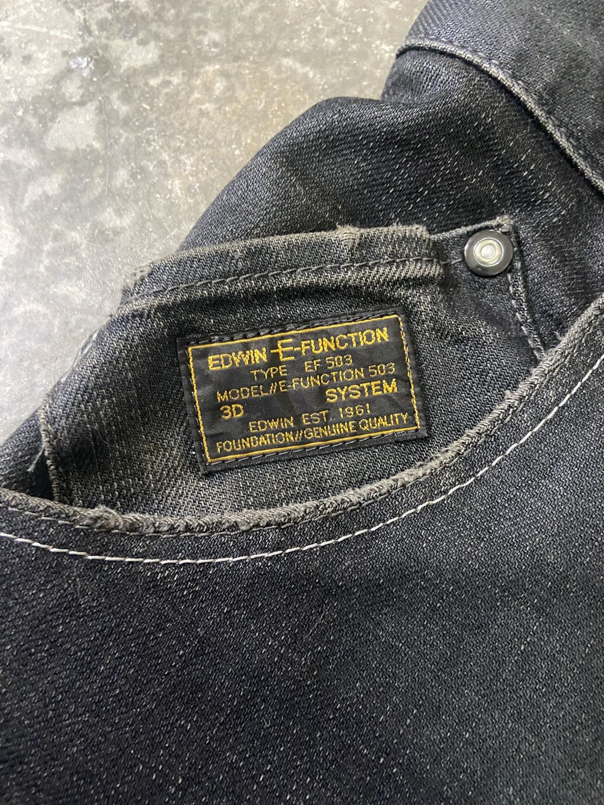 Edwin × Japanese Brand Edwin E-Function Type EF503 Banana Cut Denim Size US 34 / EU 50 - 8 Thumbnail