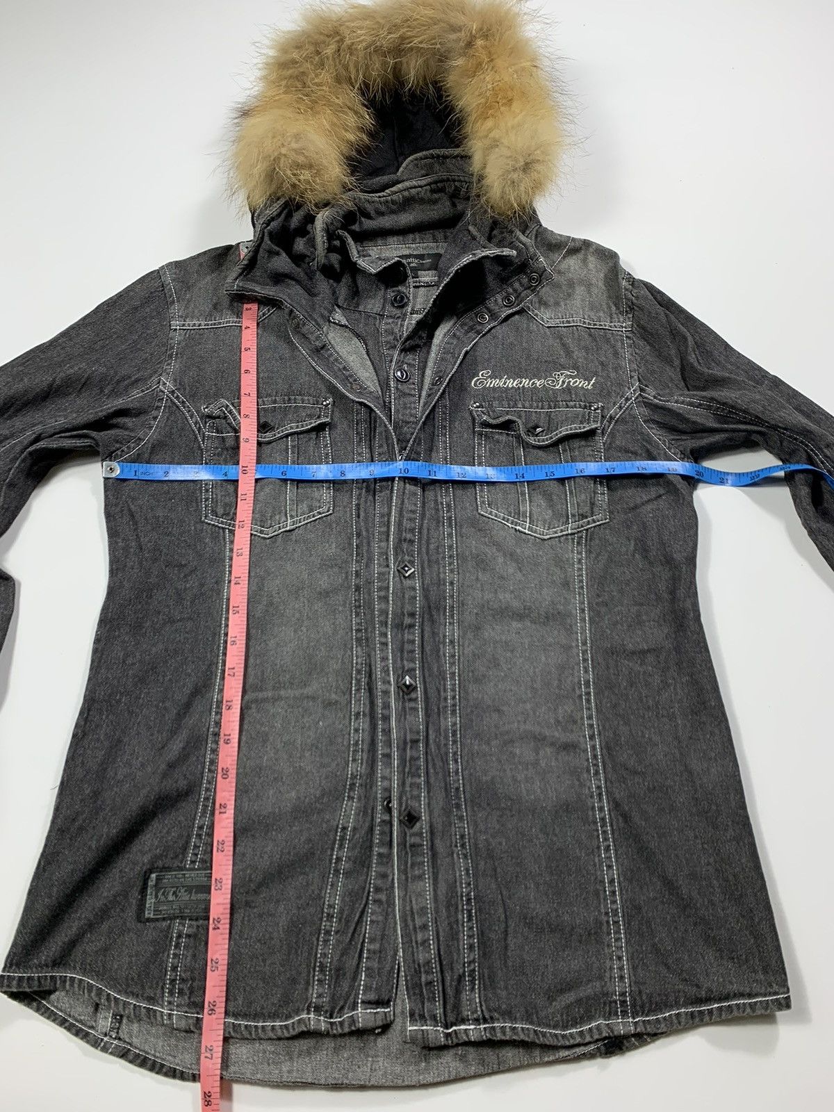 2000s IN THE ATTIC DOUBLE LAYER FUR JACKET HOODIE PUNK STYLE