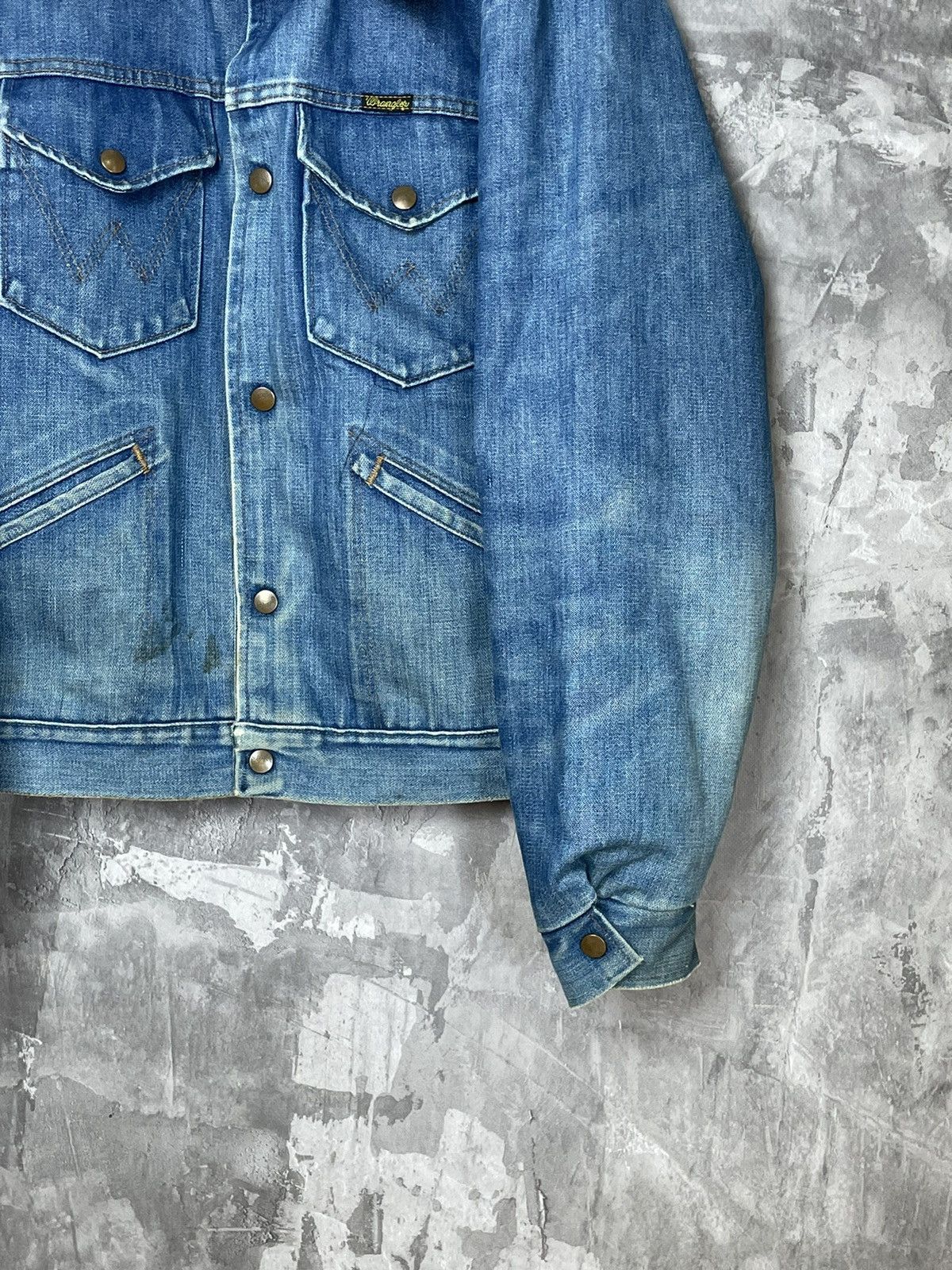 Japanese Brand × Vintage × Wrangler Vintage Wrangler 90s Denim Bomber Jacket Size US XS / EU 42 / 0 - 6 Thumbnail
