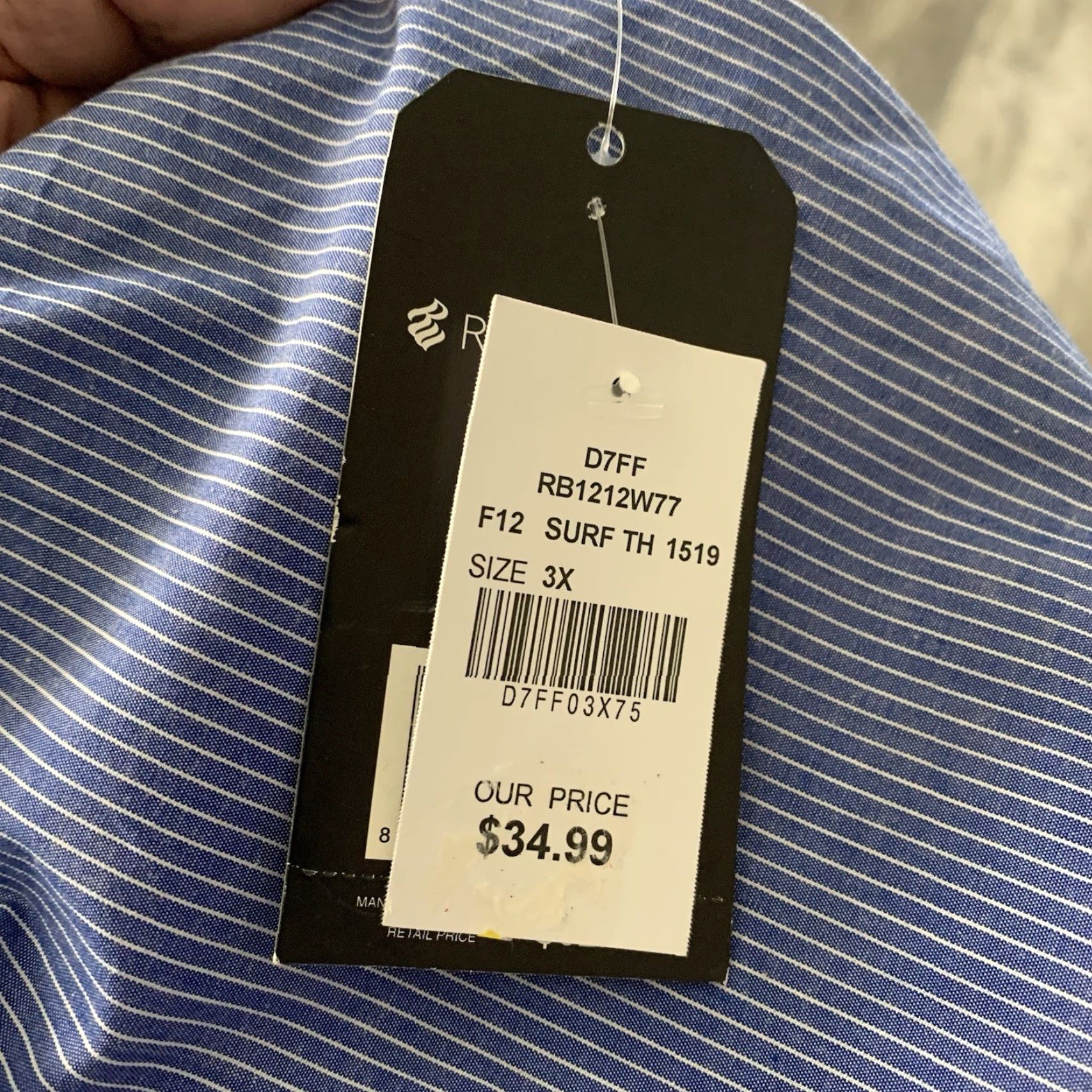 Rocawear Rocawear Shirt Mens 3XB Button-Up Short Sleeve Blue Pinstripe Y2K Retro NEW Shirt Big & Tall Men 3XB Blue Casual Size US XXL / EU 58 / 5 - 4 Thumbnail