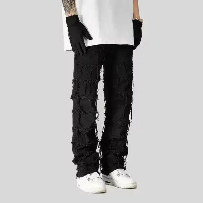 Japanese Brand Black Color Straight Y2K Grunge Jeans Pants Size US 30 / EU 46 - 1 Thumbnail
