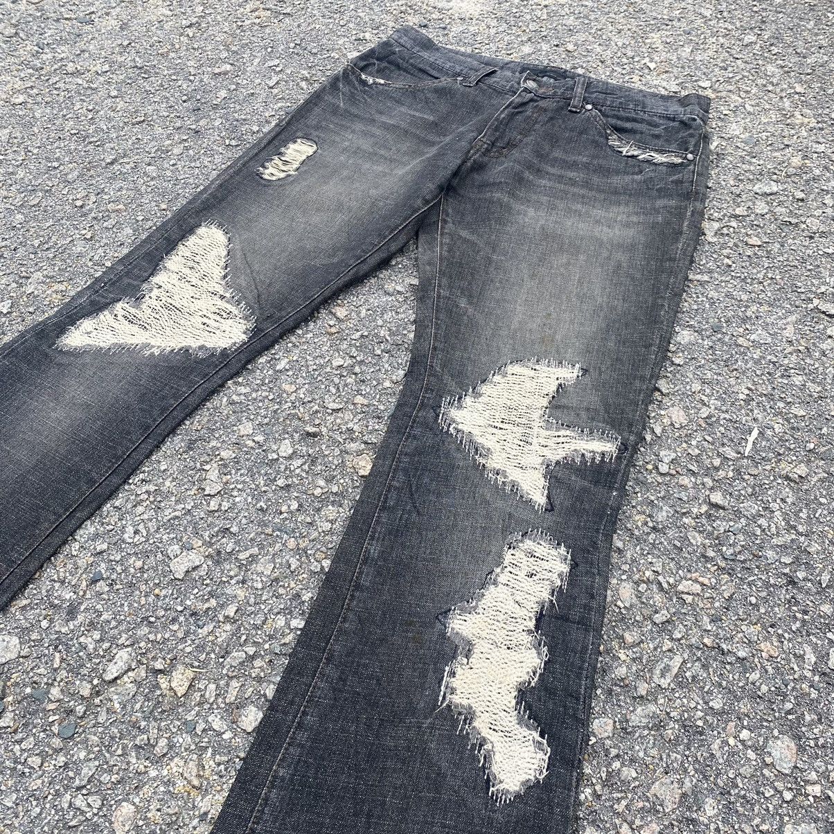 Japanese Brand VINTAGE JAPANESE BRAND BLACK DISTRESSED FLARE JEANS PANTS Size US 31 - 8 Thumbnail
