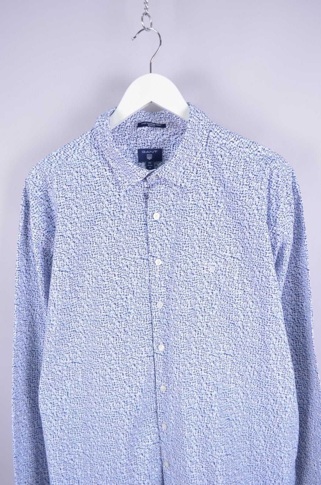 Gant Mens Gant Hazy Flower Print Shirt Blue Size XXL 2XL Regular Size US XXL / EU 58 / 5 - 2 Thumbnail