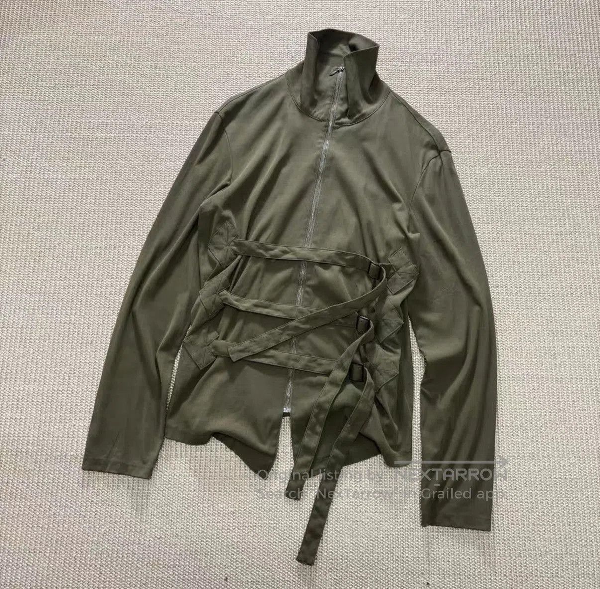 Jean Paul Gaultier Green Belted High Collar Zip Jacket. Size US M / EU 48-50 / 2 - 2 Thumbnail