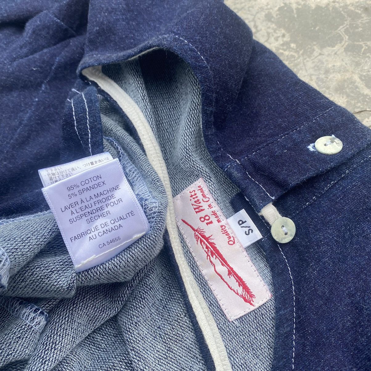 18 Waits The Harlem Henley Indigo French Terry Size US M / EU 48-50 / 2 - 7 Thumbnail