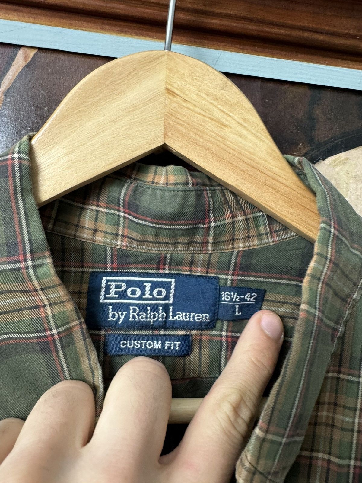 Ralph Lauren Polo Ralph Lauren Olive Checkered Button Up Shirt Casual Size US L / EU 52-54 / 3 - 4 Thumbnail