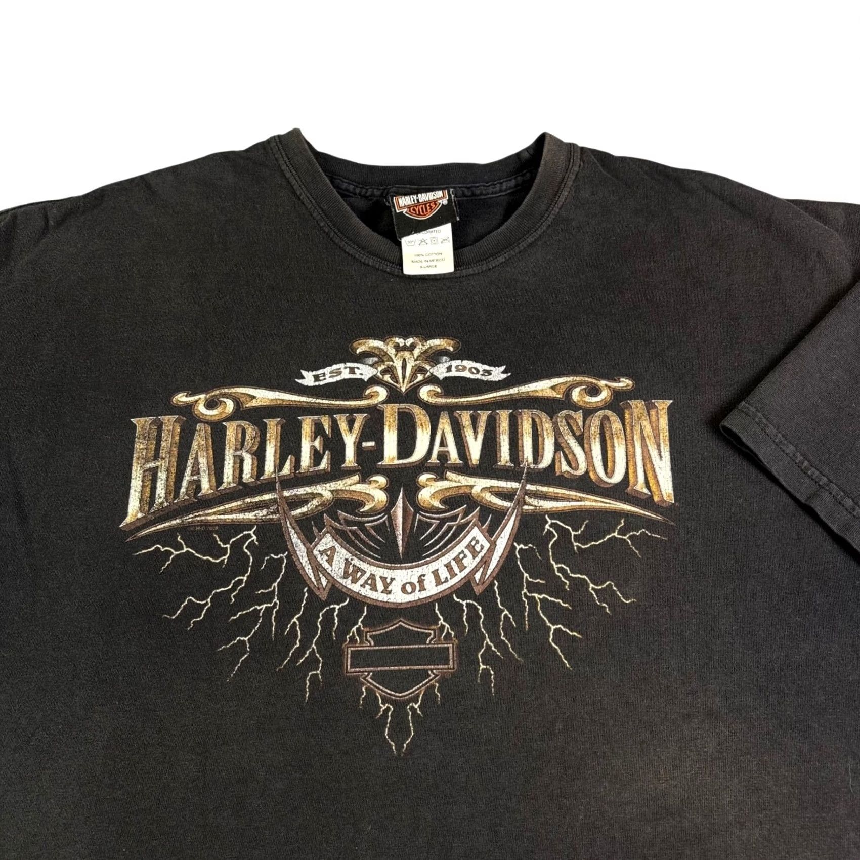 Harley Davidson VINTAGE Harley-Davidson T-Shirt XL Black Dillon Brothers Omaha Nebraska Graphic Print Crew Neck Short Sleeve Men Size US XL / EU 56 / 4 - 2 Thumbnail