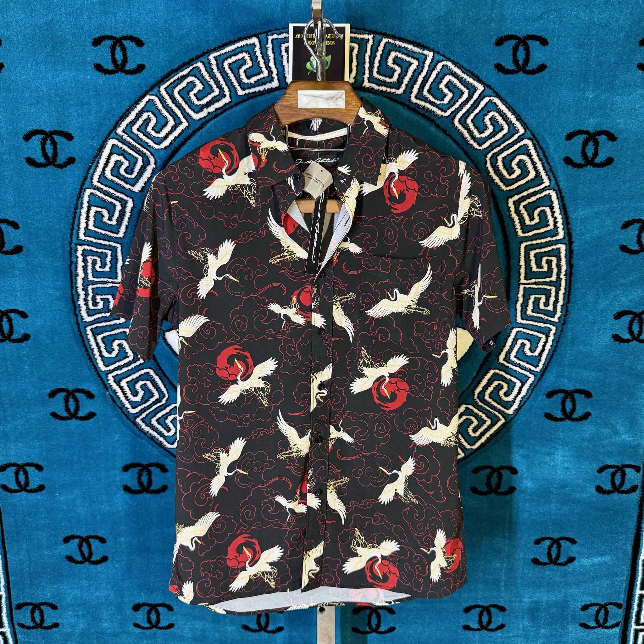 Other NEW JAPANESE RED SUN & CRANES MOTIF BUTTON UP Size US L / EU 52-54 / 3 - 1 Preview