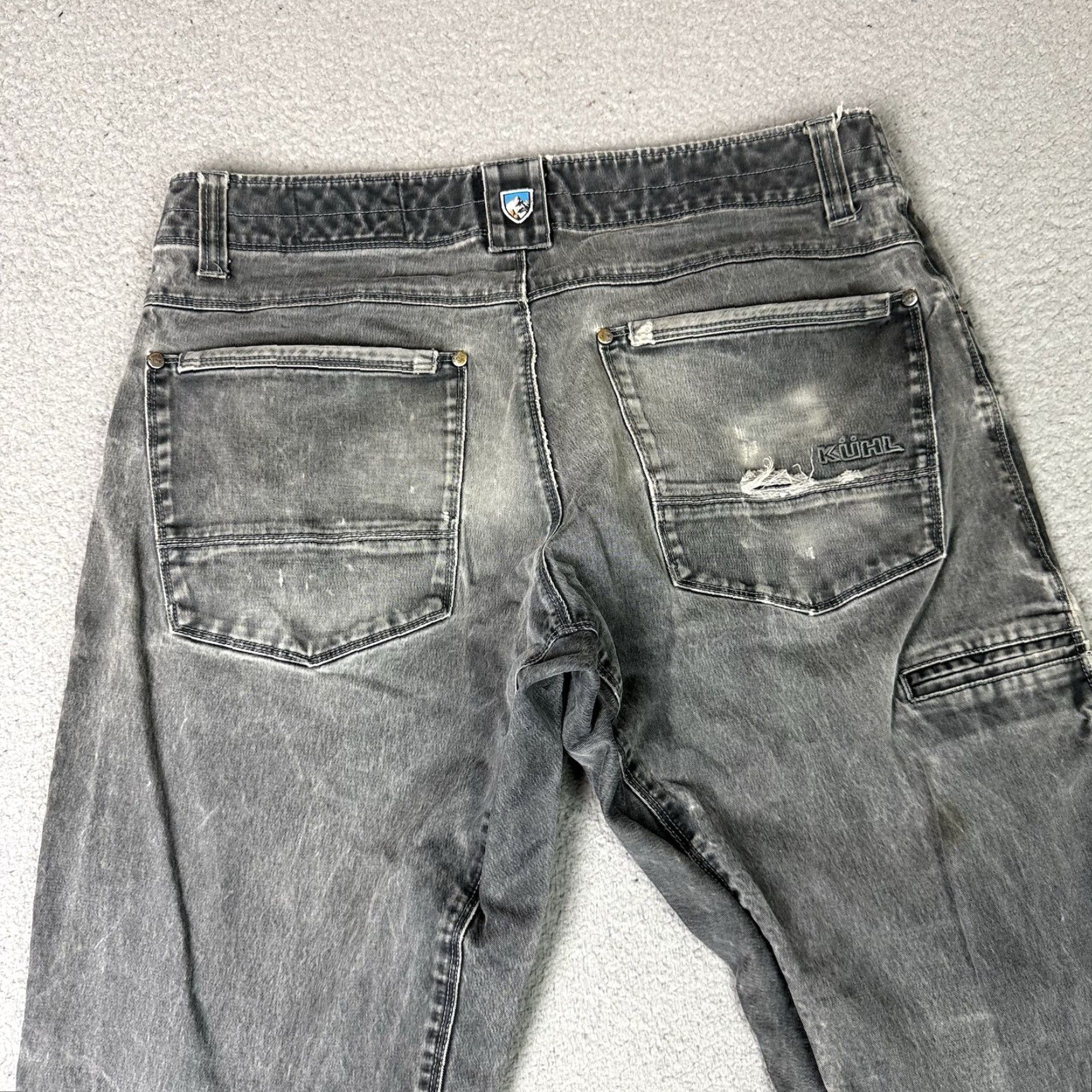 Vintage Kuhl Rydr Pants Mens 34x32 Gray Vintage Patina Dye Hiking Outdoors Distressed Size US 34 / EU 50 - 6 Thumbnail