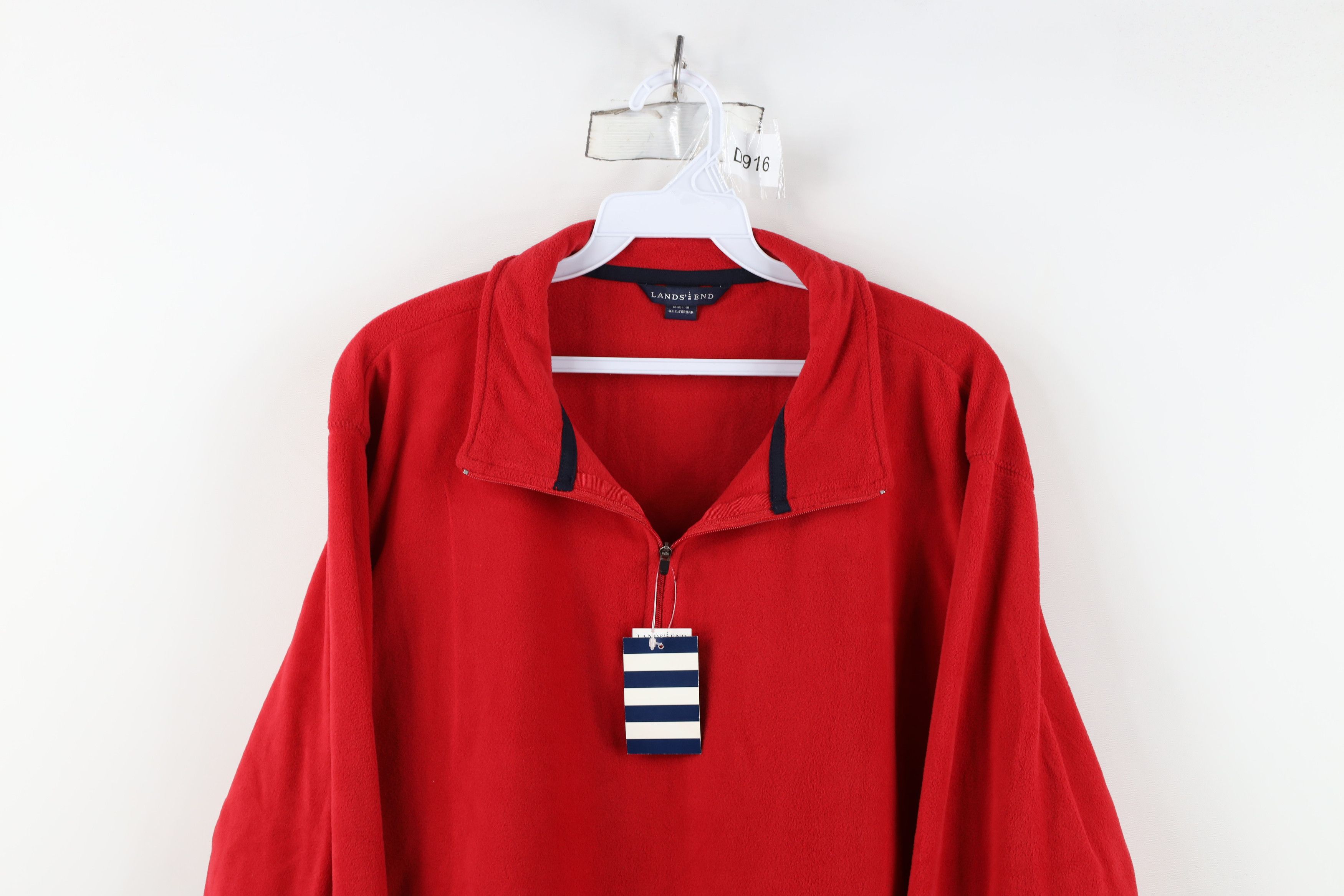 Lands' End × Vintage Deadstock Vintage Y2K Lands End Half Zip Pullover Sweater Size US L / EU 52-54 / 3 - 2 Thumbnail