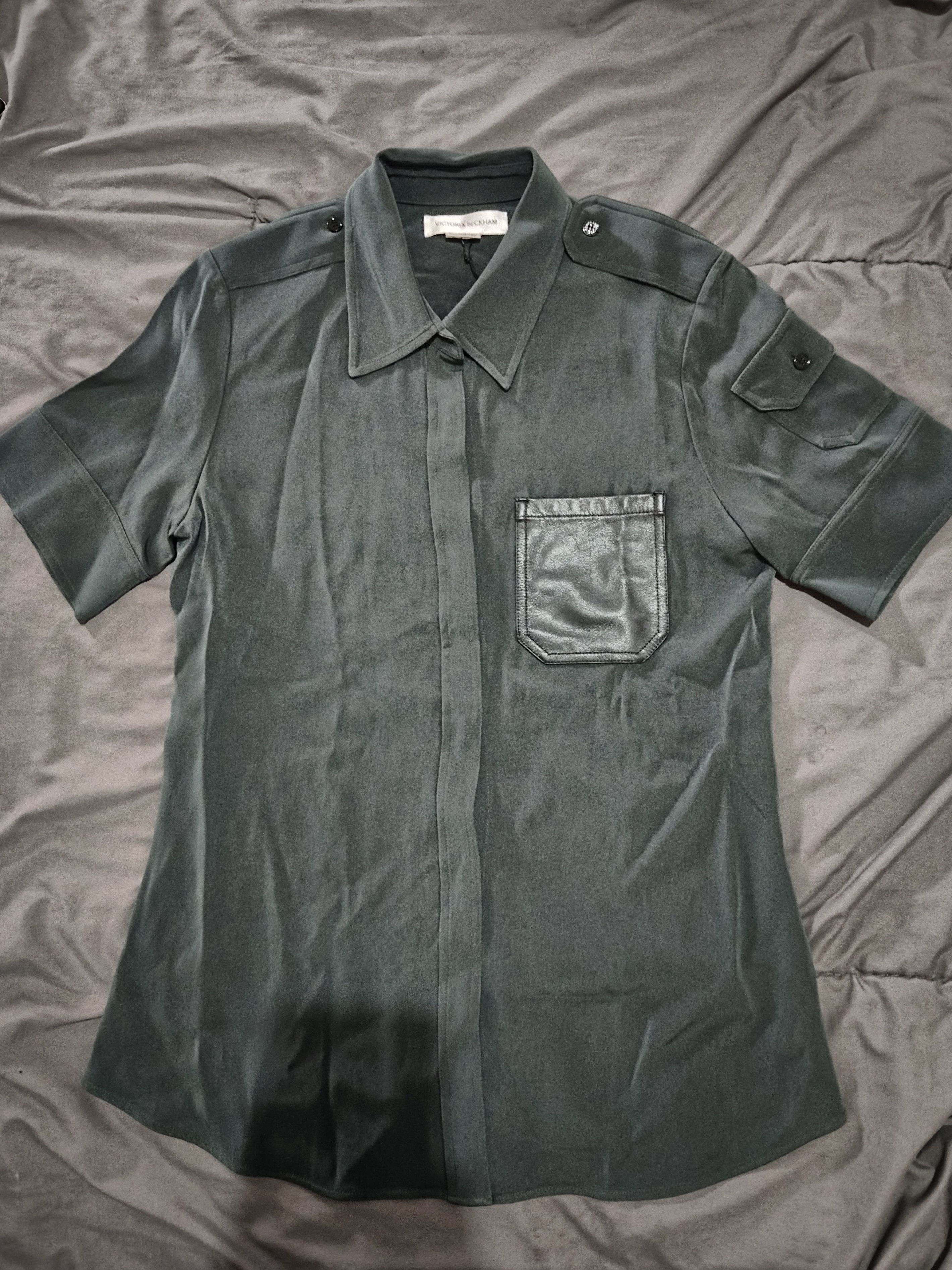 Victoria Beckham Victoria Beckham Fitted Utility Shirt Steel Grey Size M / US 6-8 / IT 42-44 - 1 Thumbnail