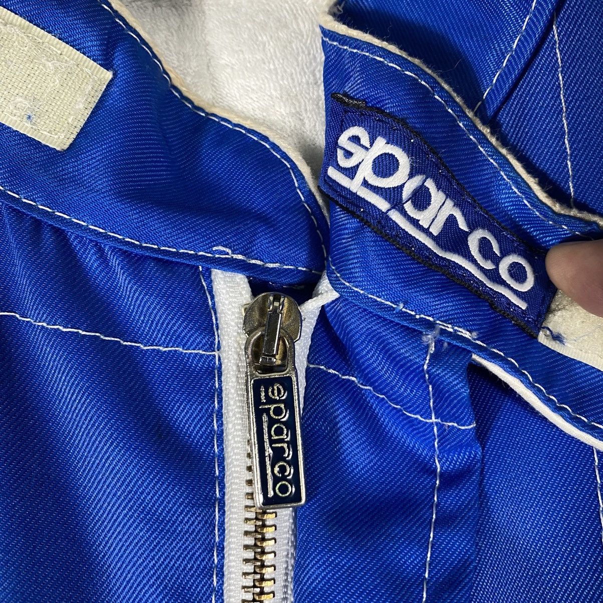 Japanese Brand Vintage Sparco R513 Racing Team Race For Win Blue Mens Suit Size US M / EU 48-50 / 2 - 13 Thumbnail