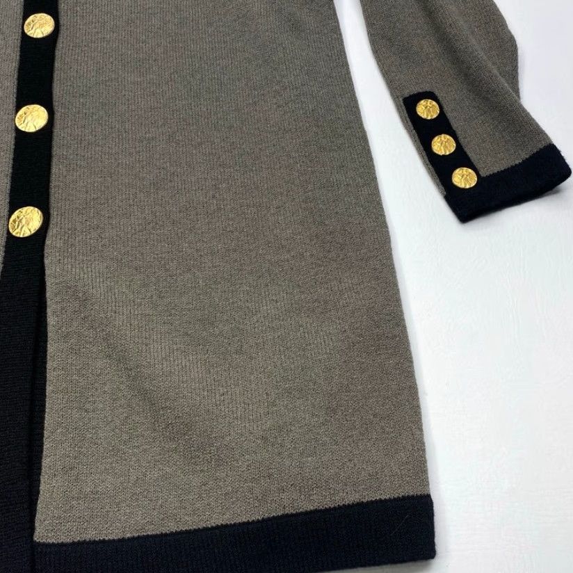 Vintage VINTAGE Beloux Cardigan Sweater Womens XL Gray Black Gold Buttons Shoulder Pads Holiday Fall Winter Spring Casual Womens Cardigan Size XL / US 12-14 / IT 48-50 - 3 Thumbnail