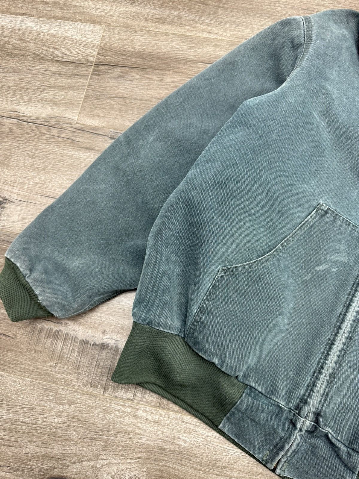 Carhartt Vintage Carhartt Canvas Faded Hooded Jacket Size US L / EU 52-54 / 3 - 3 Thumbnail