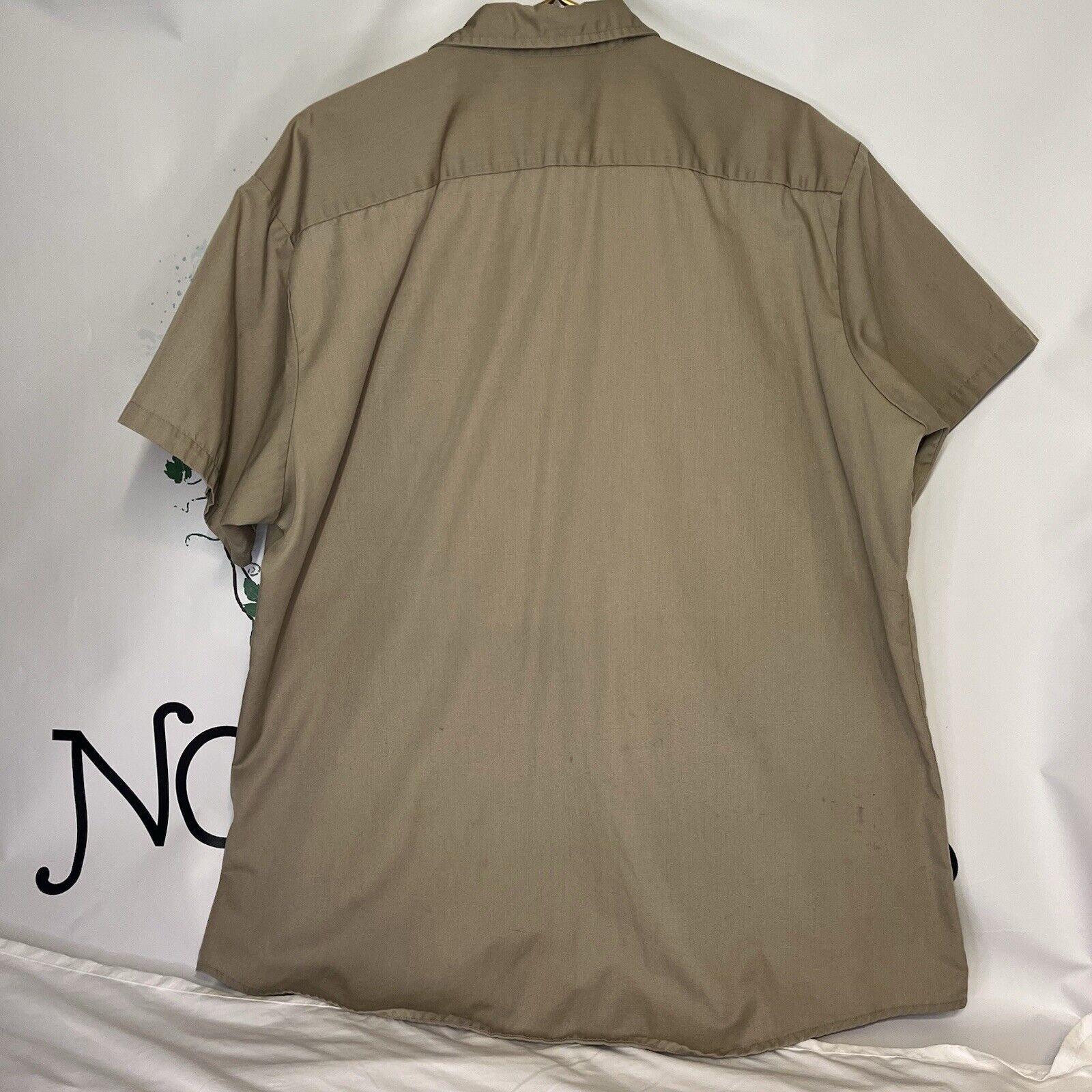 Sears Vtg Sears Roebucks Khaki Shirt Men’s 80s Work Perma Prest Size US XL / EU 56 / 4 - 7 Thumbnail