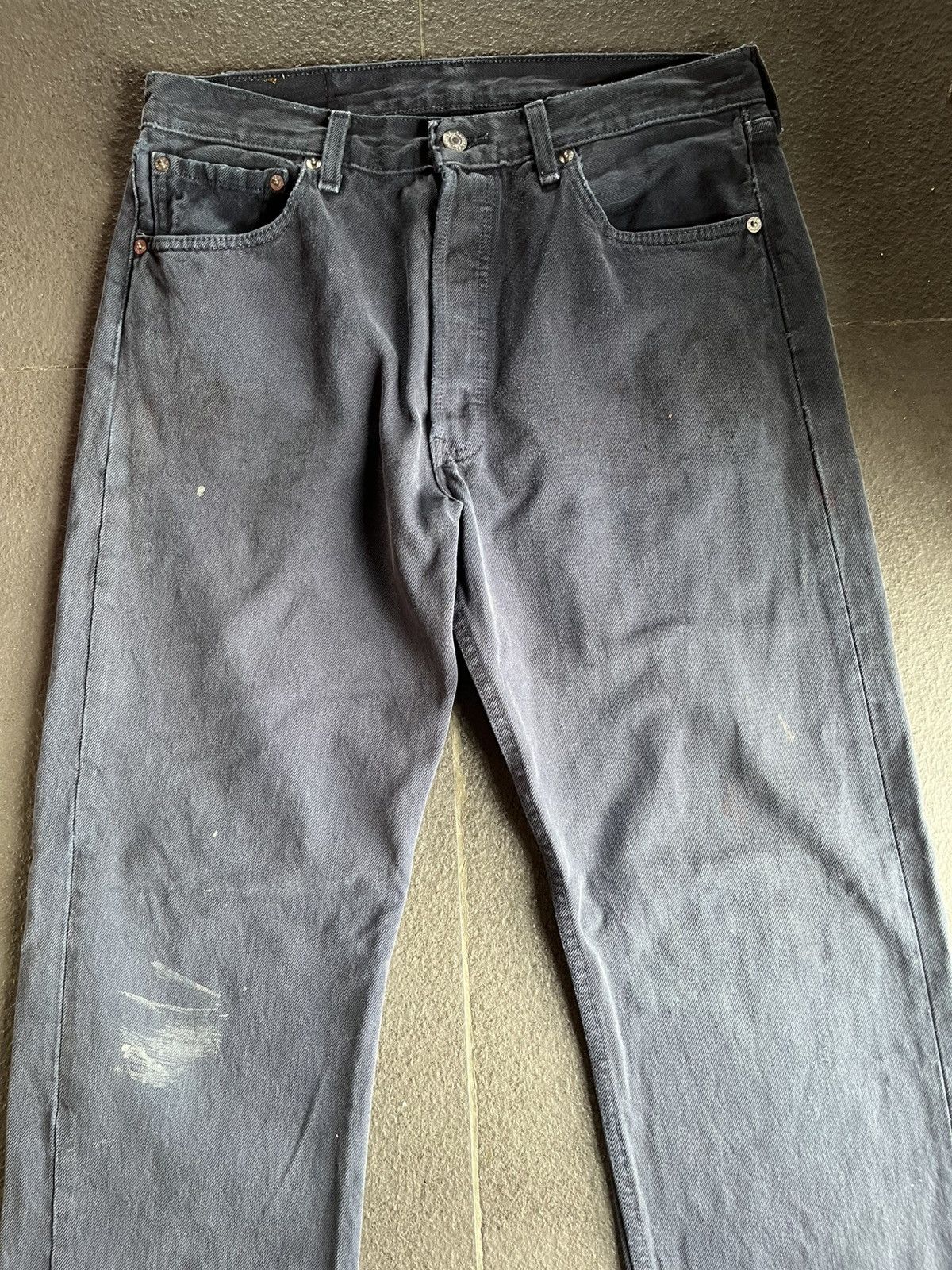 Levi's 34X32 Late 90’s Levi’s 501 Dye Black Distressed Faded Size US 32 / EU 48 - 3 Thumbnail