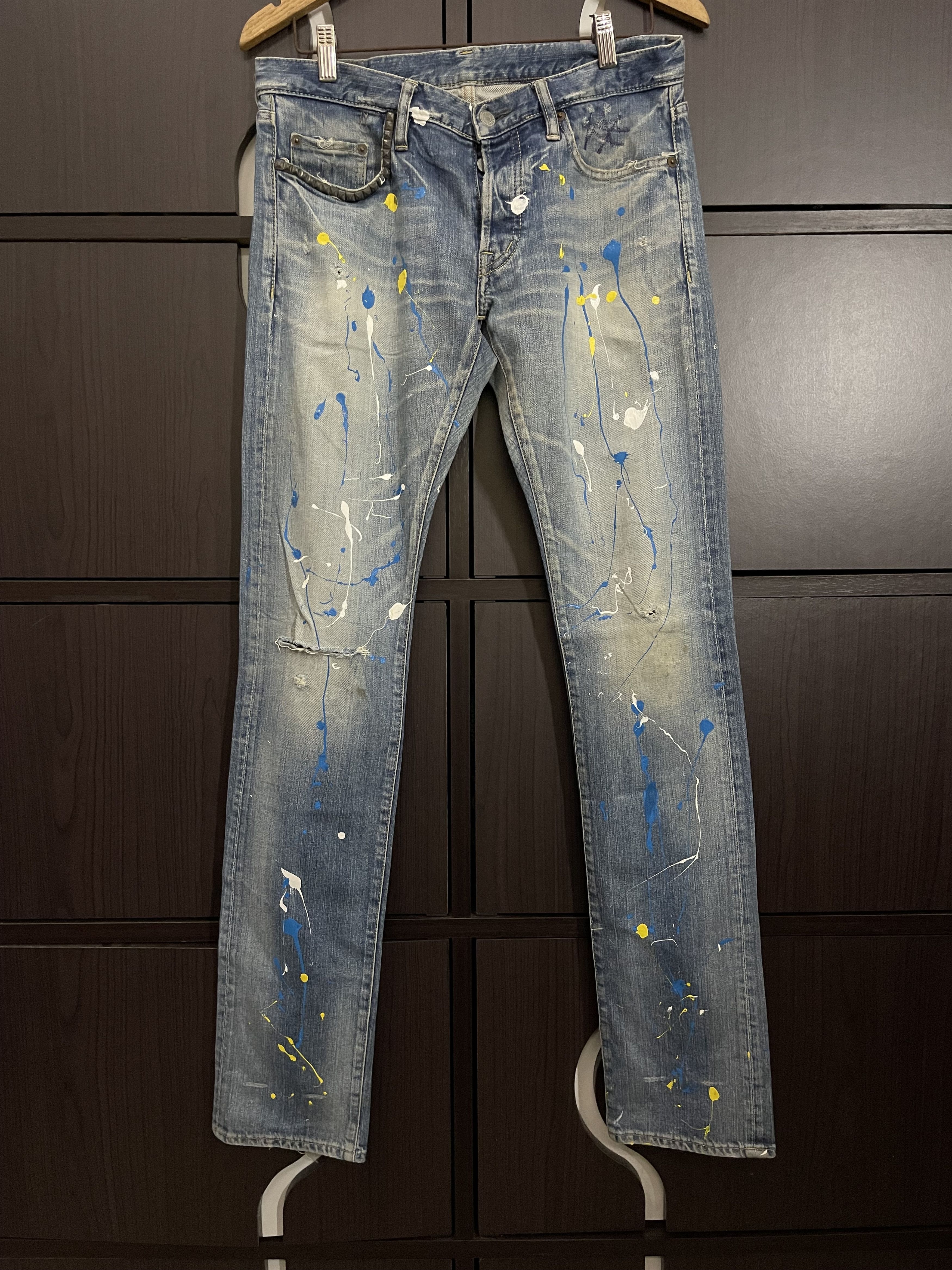 Hysteric Glamour Hysteric Glamour Stud Painting Distress Denim Kendrick lamar Size US 32 / EU 48 - 2 Thumbnail