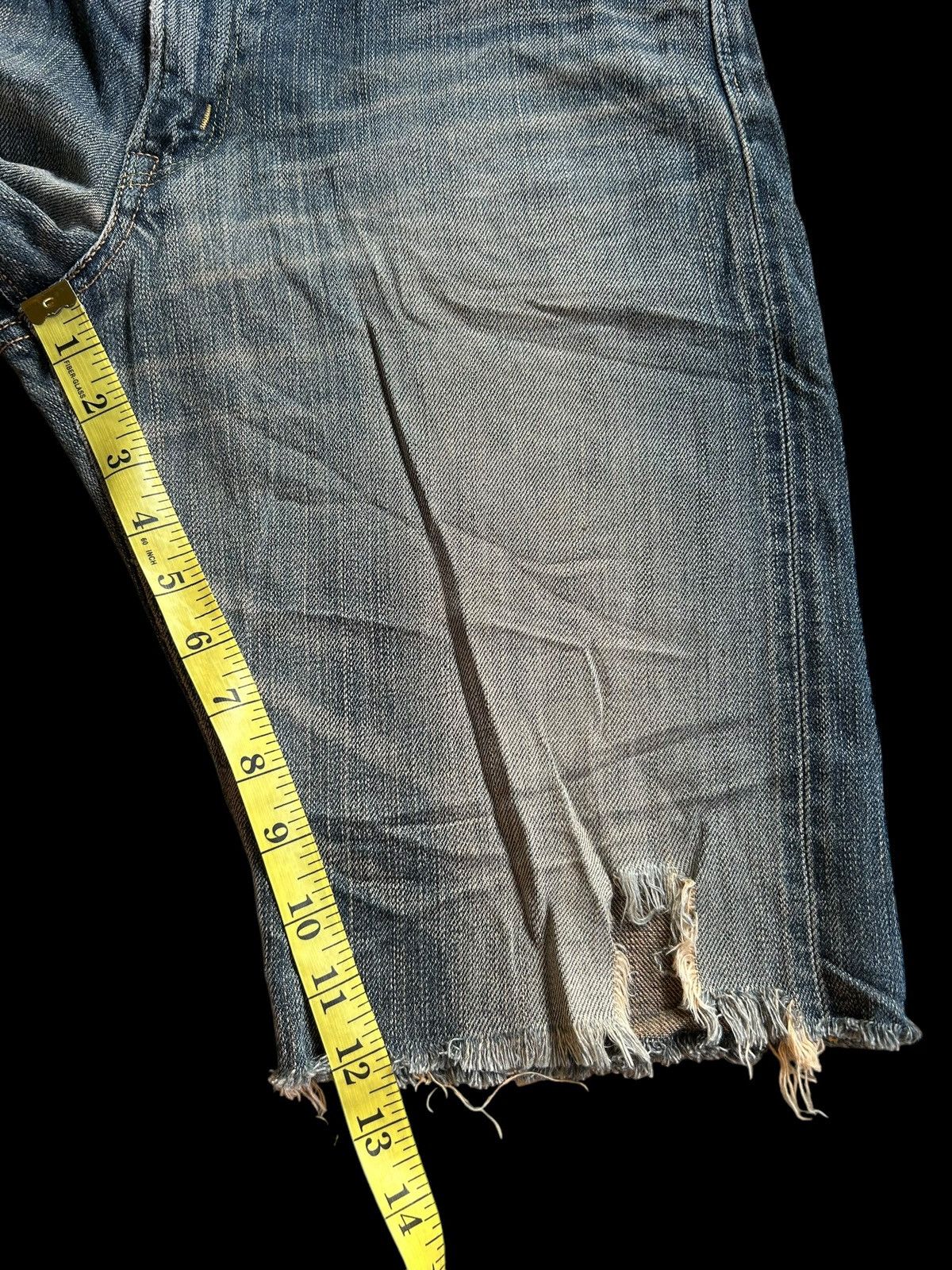 Japanese Brand × Kapital × Vintage Rusty Edwin Selvedge Distressed Short Denim jeans Size US 31 - 13 Thumbnail