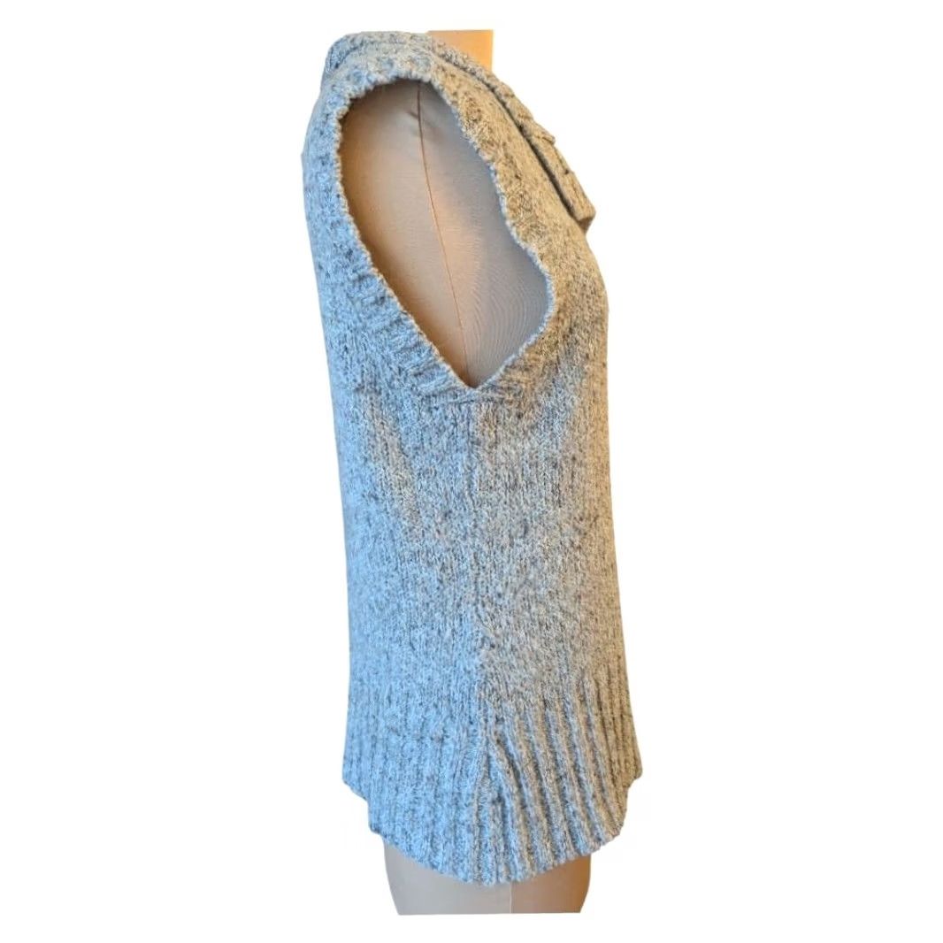 Charter Club VINTAGE Charter Club Wool Blend Sweater Vest Women's Large Beige Sleeveless Button Closure EUC Size L / US 10 / IT 46 - 3 Thumbnail