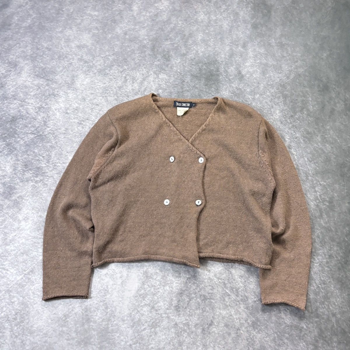 FCUK × French Connection × Vintage 1980s Vintage French Connection Sweater 1970s FCUK Cropped Size M / US 6-8 / IT 42-44 - 20 Thumbnail
