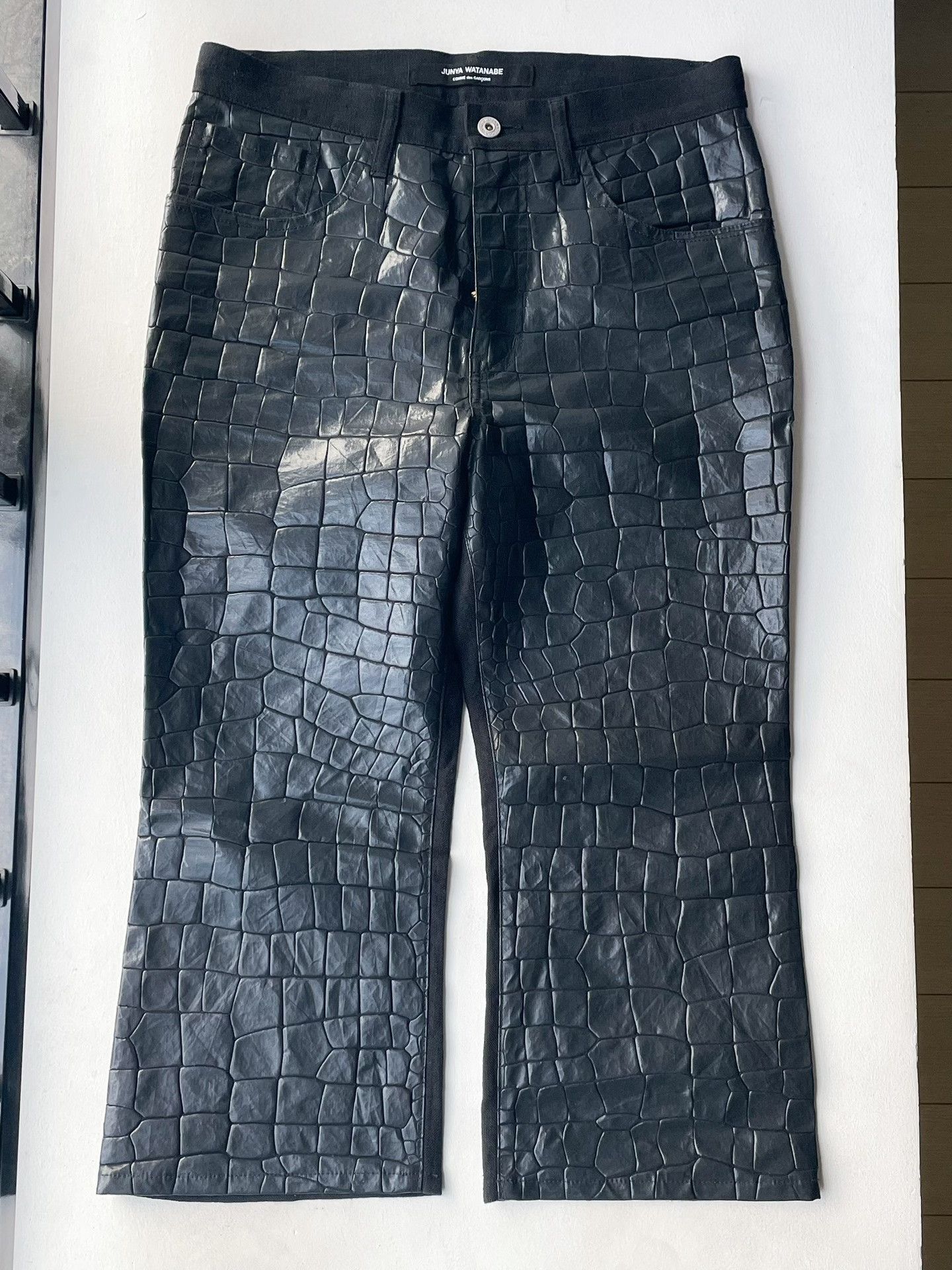 Junya Watanabe junya watanabe snake print wide leg pants Size US 27 - 1 Thumbnail