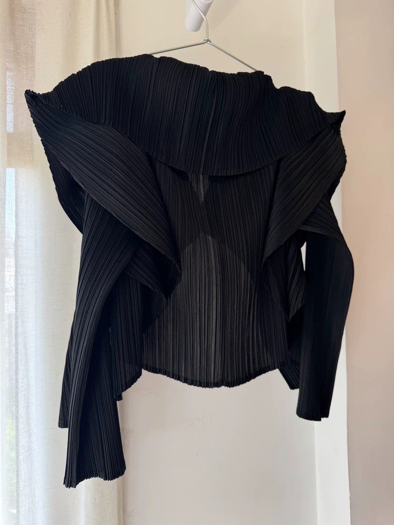 Issey Miyake issey miyake size:3 Kelp, butterfly collar, one-button top Size XXS / US 00 / IT 34 - 5 Thumbnail