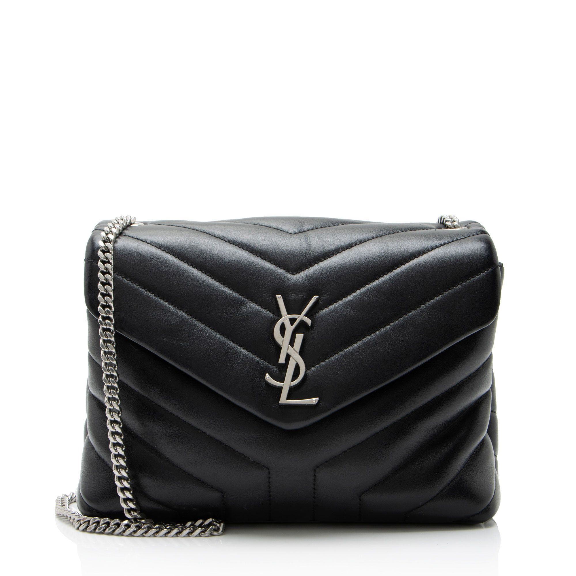 Saint Laurent Paris Saint Laurent Matelasse Calfskin Monogram LouLou Chain Small Size ONE SIZE - 1 Thumbnail