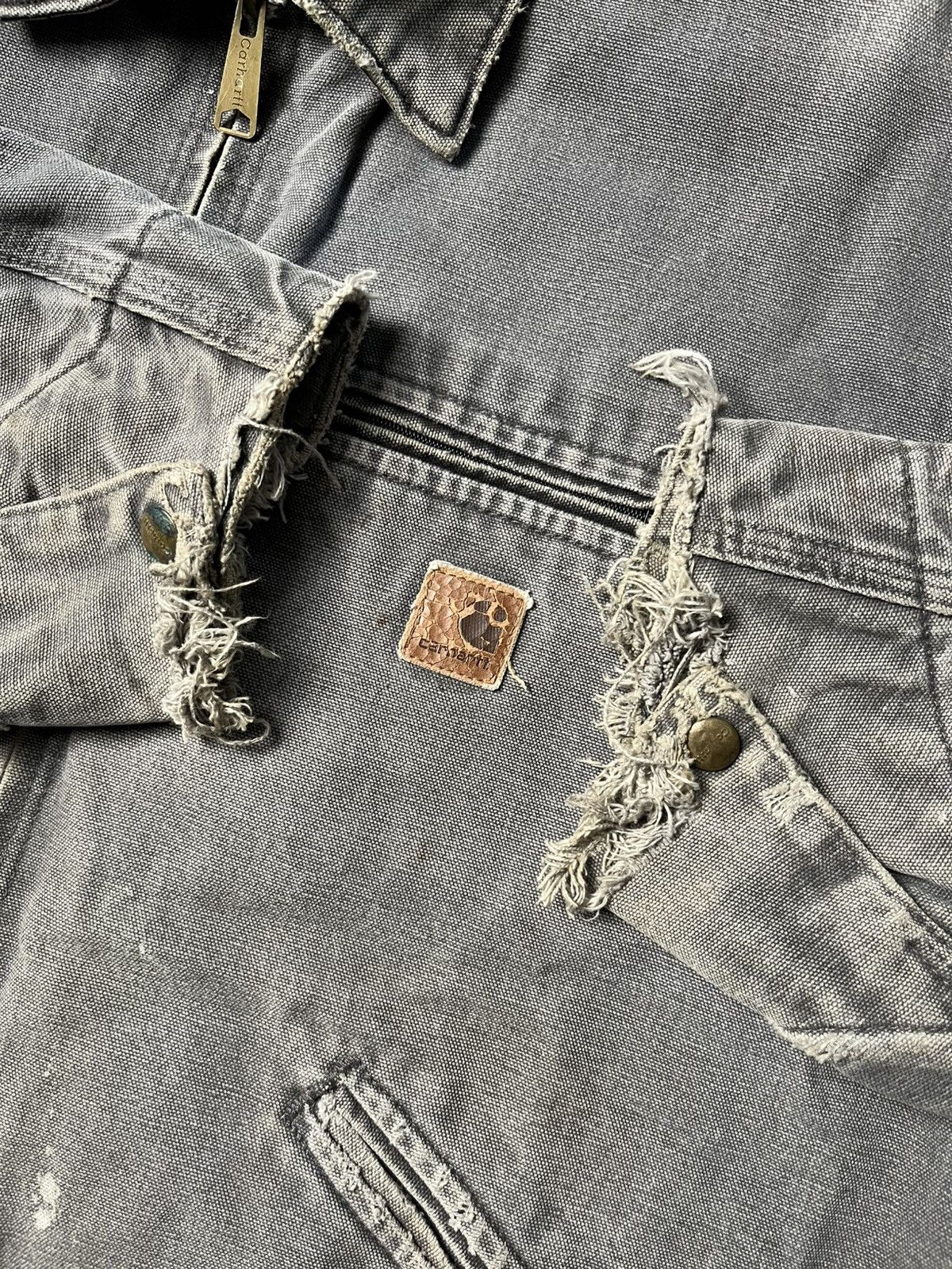 Carhartt Vintage Disressed Carhartt J97GVL Detroit Jacket Gravel Grey Size US XL / EU 56 / 4 - 5 Thumbnail