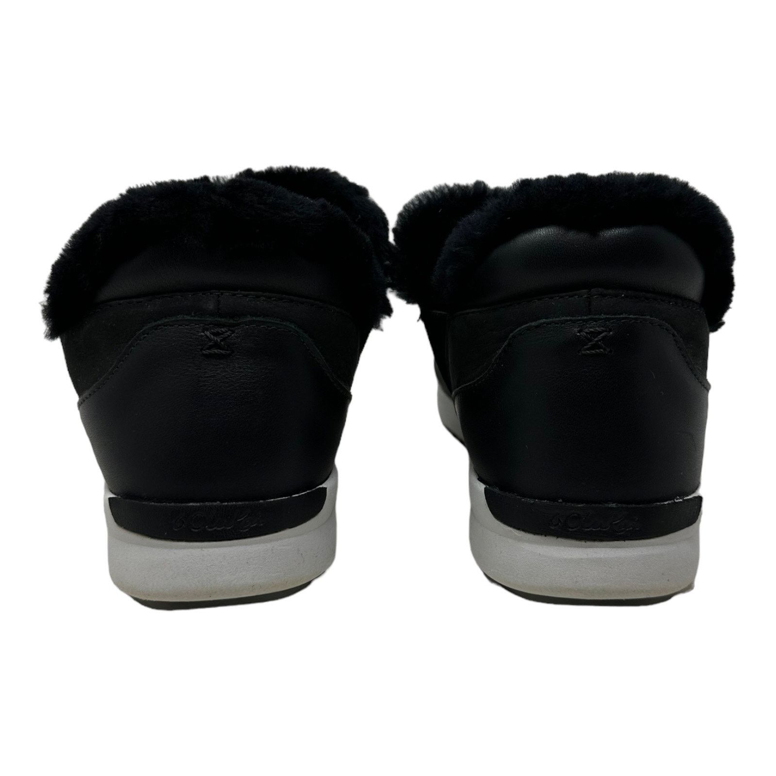 Olukai Olukai Malua Hulu Black Leather Slip-On Sneaker size 7.5 Size US 7.5 / IT 37.5 - 6 Thumbnail