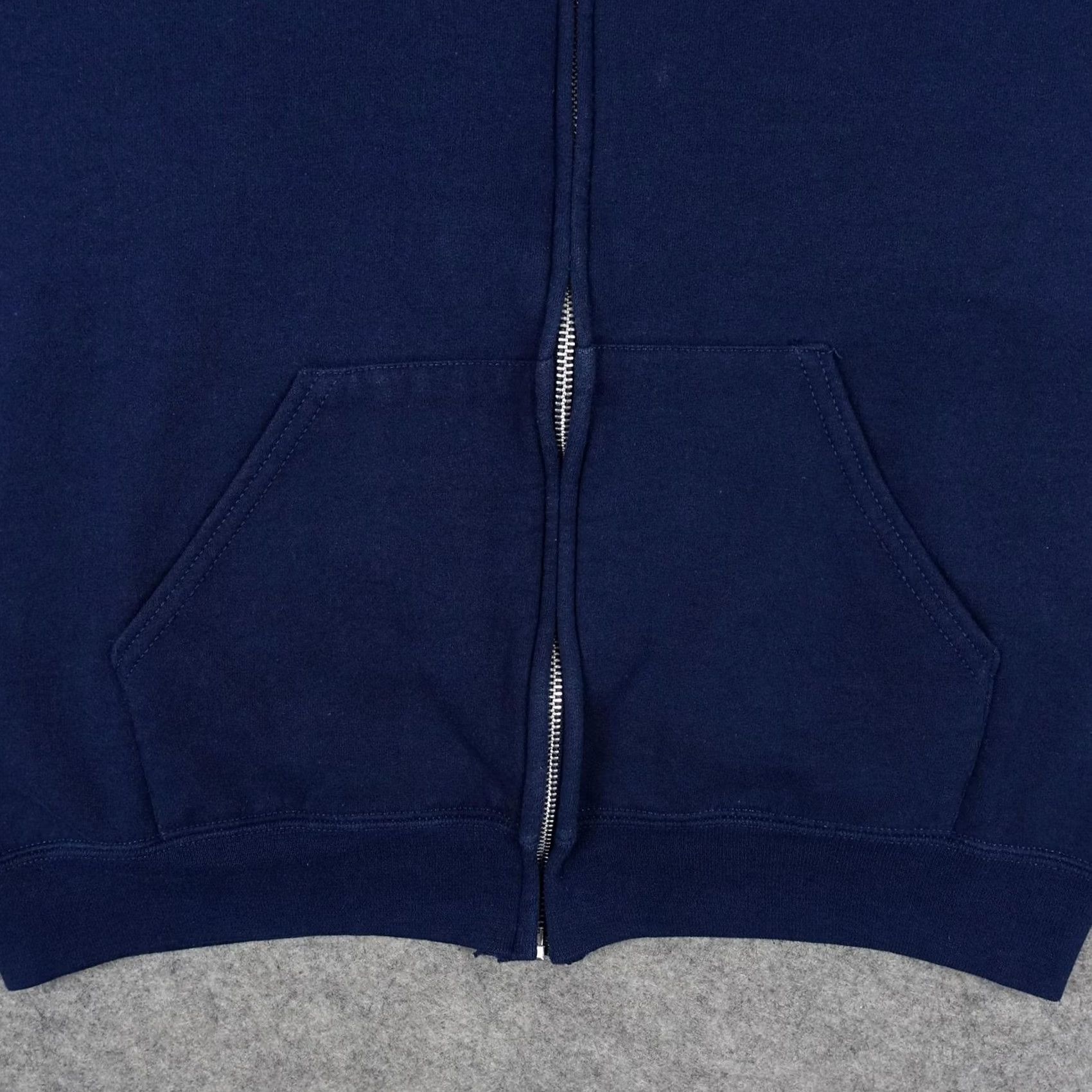 Jerzees JERZEES Hoodie Mens Medium Navy Full Zip Hibiscus Graphic VTG Jerzees Fleece VTG Size US M / EU 48-50 / 2 - 4 Thumbnail