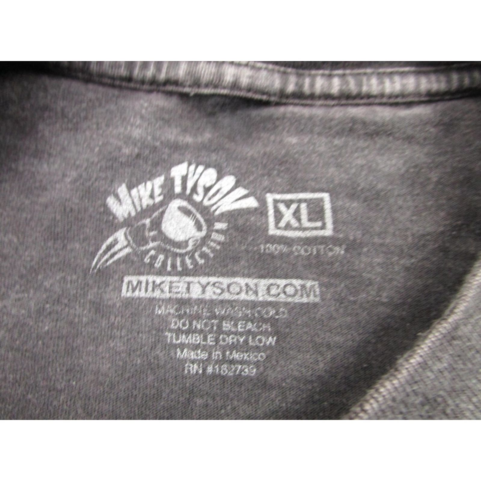 Vintage Mike Tyson Shirt Mens XL Gray Retro Graphic Tee 5 Time Champ Quotes Front Print Crew Neck Short Sleeve Cotton T-Shirt Size US XL / EU 56 / 4 - 5 Thumbnail