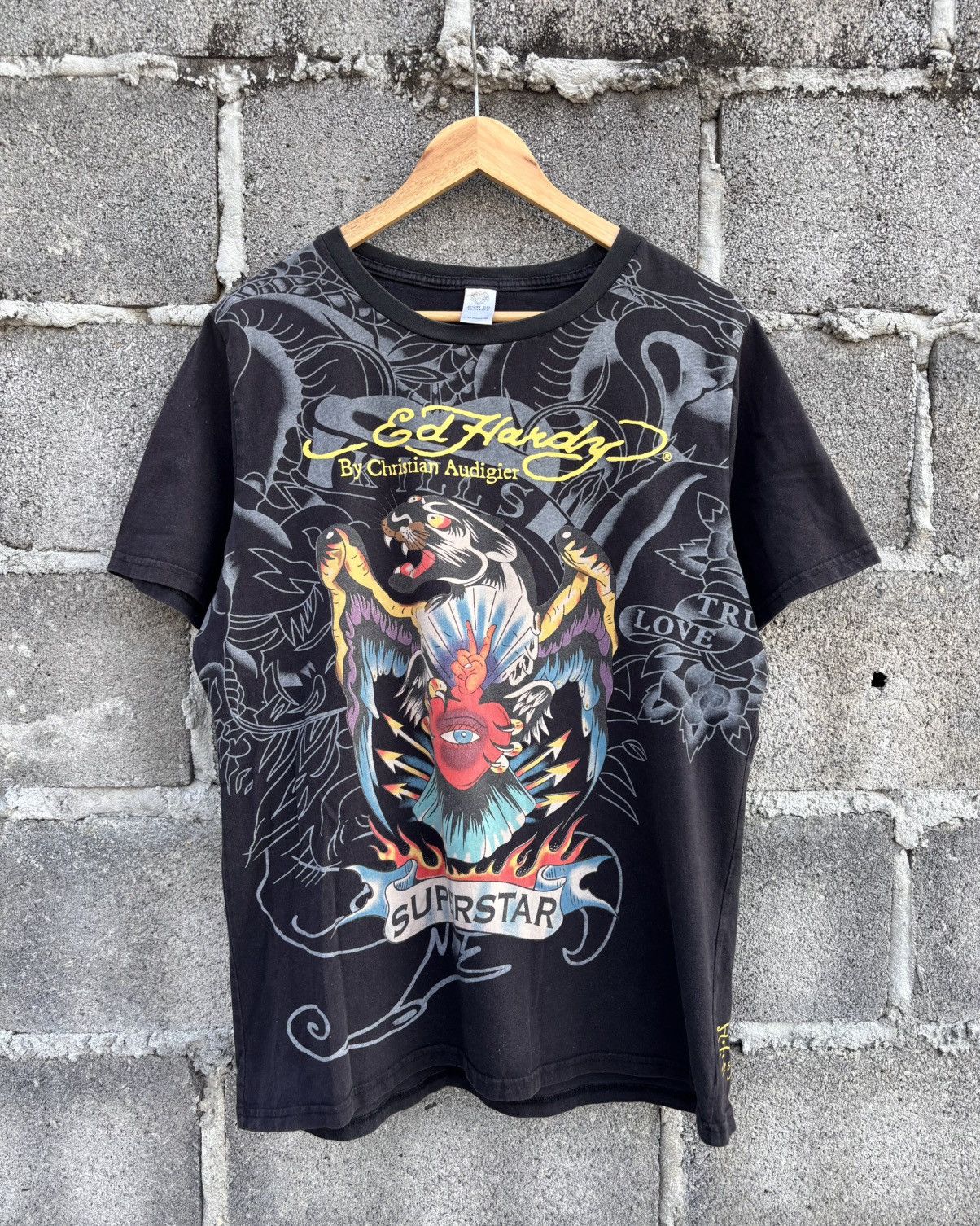 Ed Hardy Y2K Ed Hardy T Shirt By Christian Audigier Size US M / EU 48-50 / 2 - 1 Thumbnail