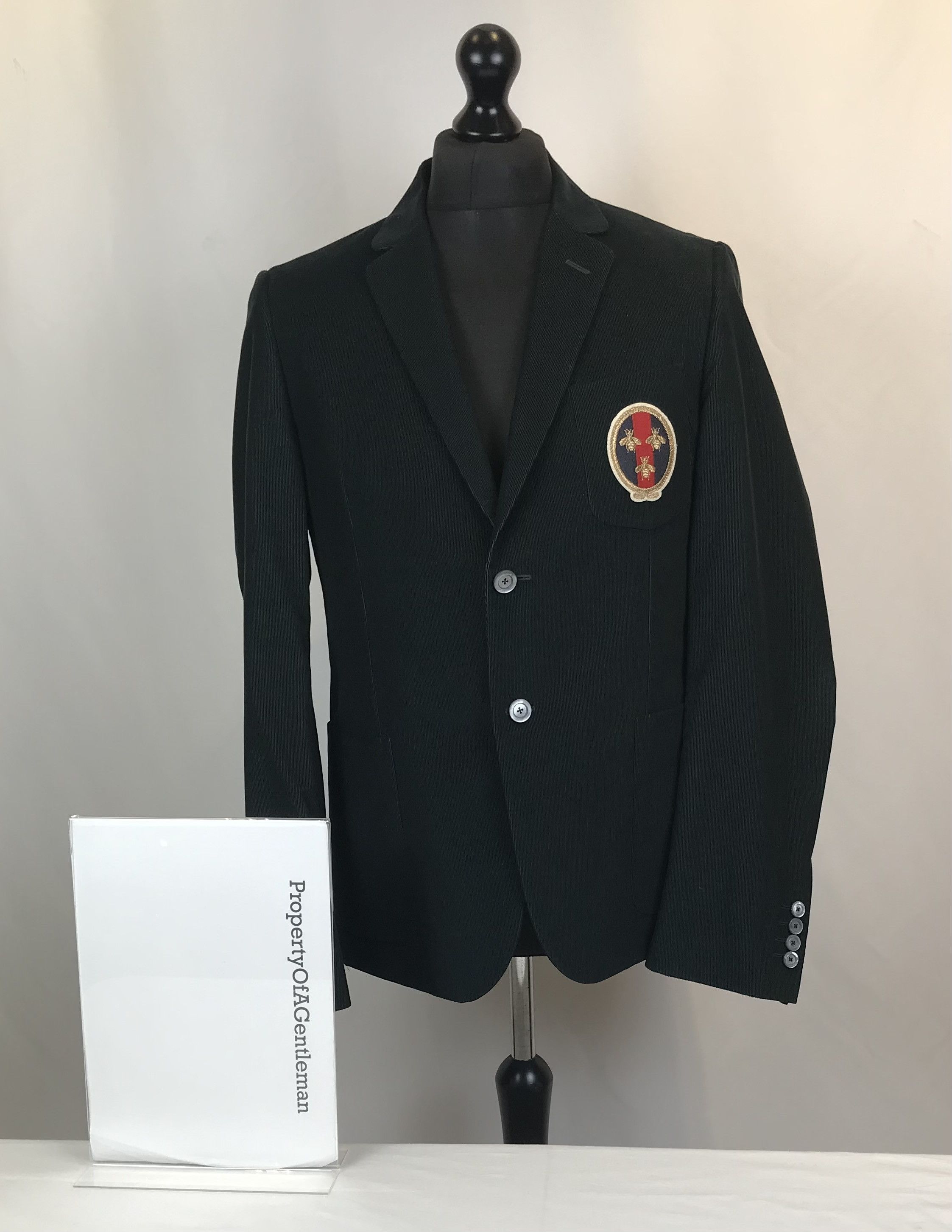 image of Gucci Black Corduroy Blazer, Men's (Size 52R)