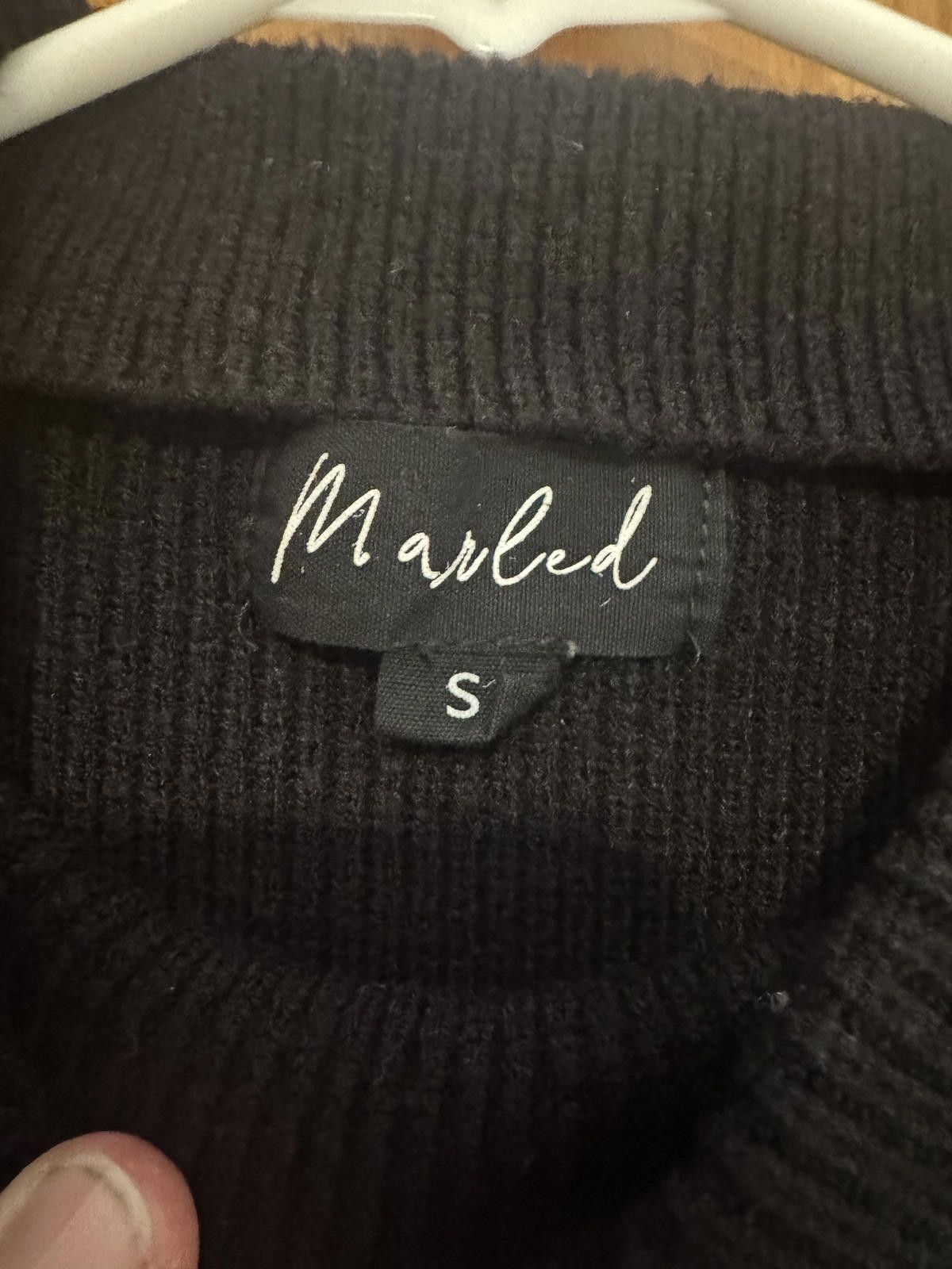 Bob Marley Marled Black Short Sleeve Knit Top Size Small Size S / US 4 / IT 40 - 3 Thumbnail