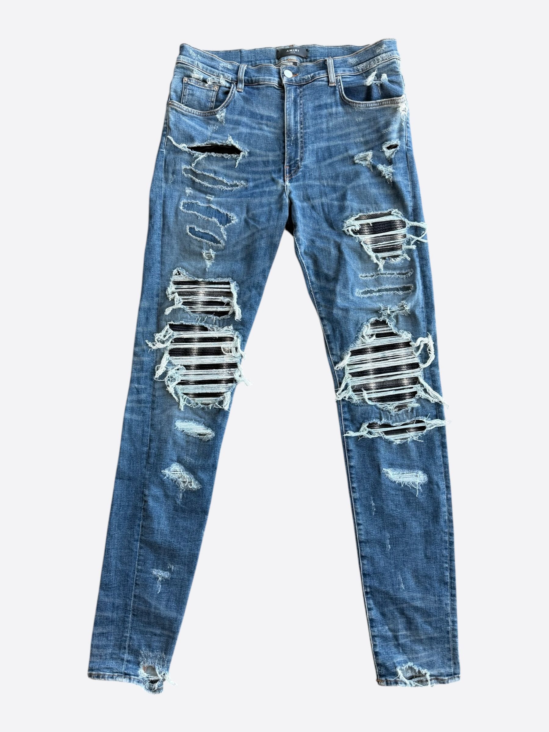 Amiri Amiri Classic Indigo Plaid Patch PPX1 Jeans Size US 36 / EU 52 - 1 Thumbnail