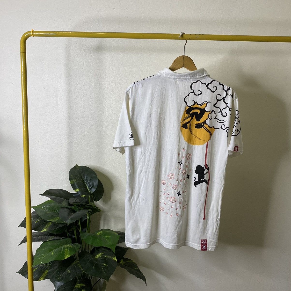 Japanese Brand Go Coo Monkey Made Karakuri Tamashii Sukajan Style Polo Tee Size US M / EU 48-50 / 2 - 1 Thumbnail