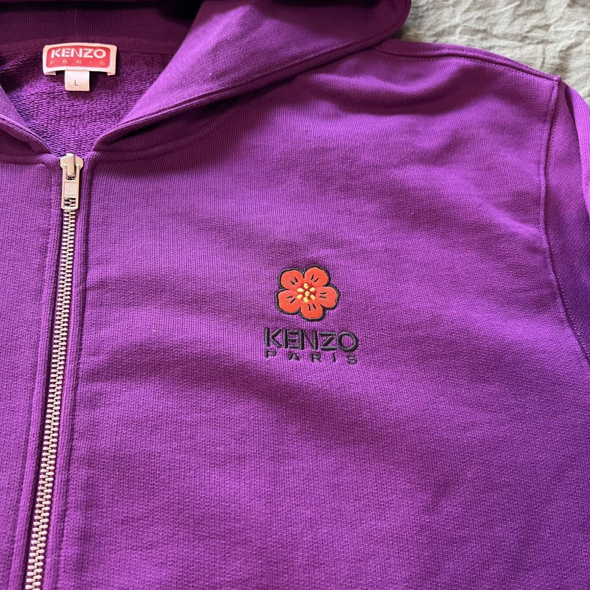 Kenzo KENZO 'BOKE FLOWER' EMBROIDERED ZIPPED HOODIE IN COTTON Size US L / EU 52-54 / 3 - 3 Thumbnail