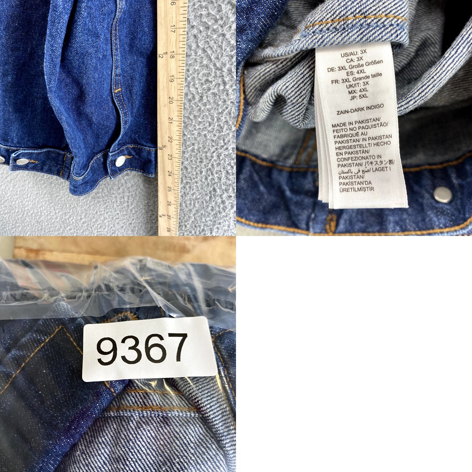 Denime VINTAGE The Drop Jean Trucker Jacket Women's 3X Denim American 90's Western Minimalist Size 40" / US 18 - 8 Thumbnail
