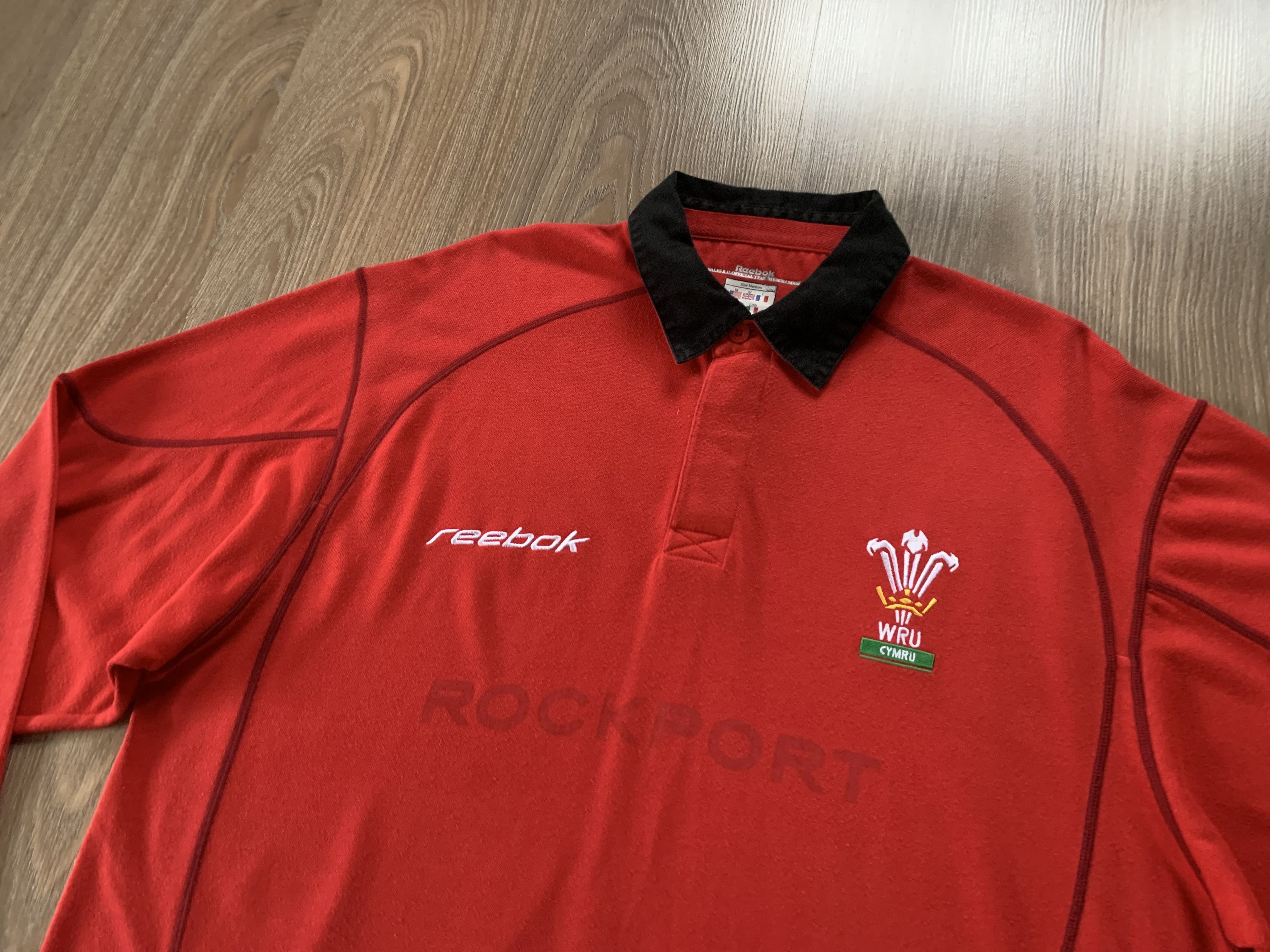 Other Reebok Rockport Wales Rugby WRU Cymru Jersey Long Sleeve Size US M / EU 48-50 / 2 - 4 Thumbnail
