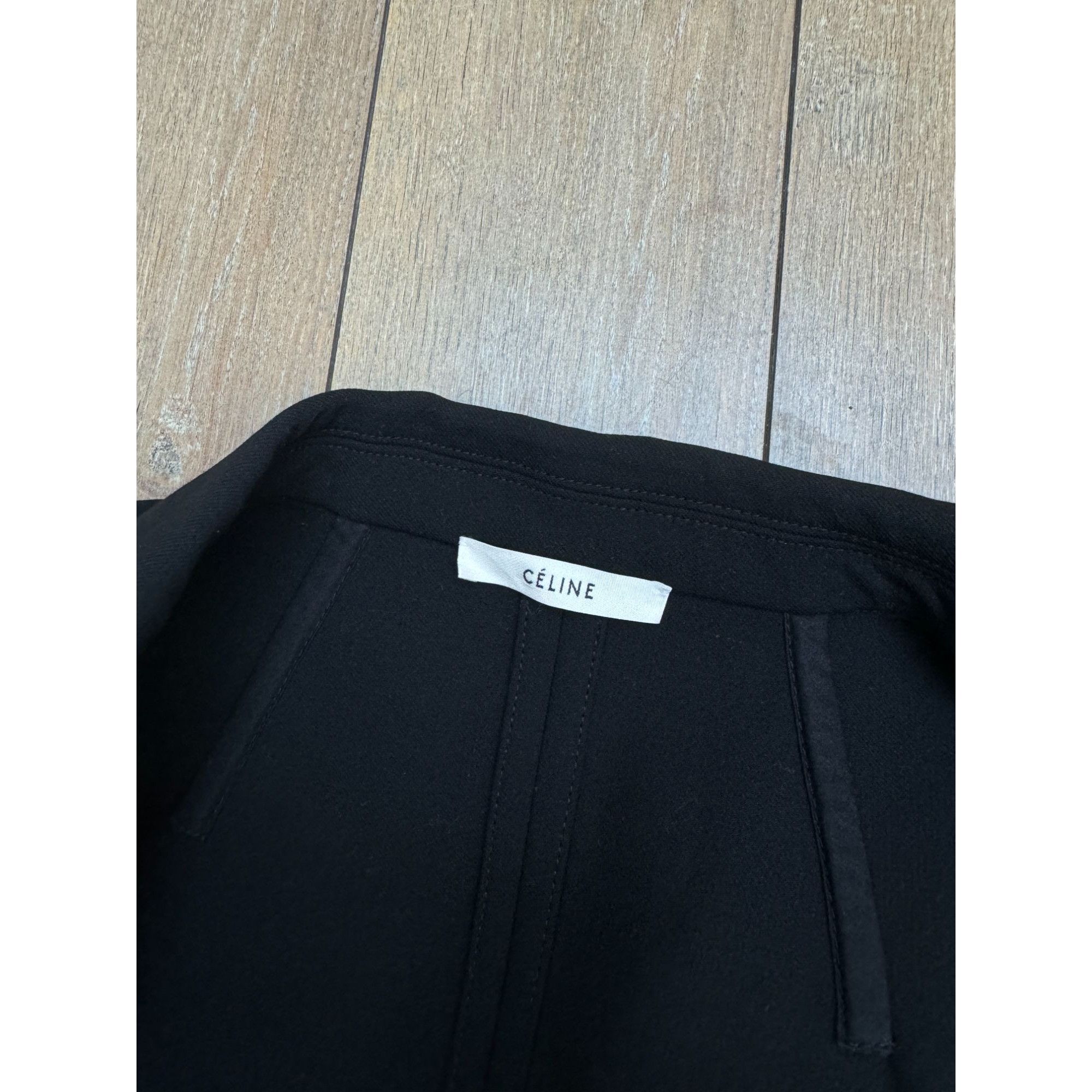 Celine SS 2016 Black Wool Blazer Jacket Size S / US 4 / IT 40 - 6 Thumbnail