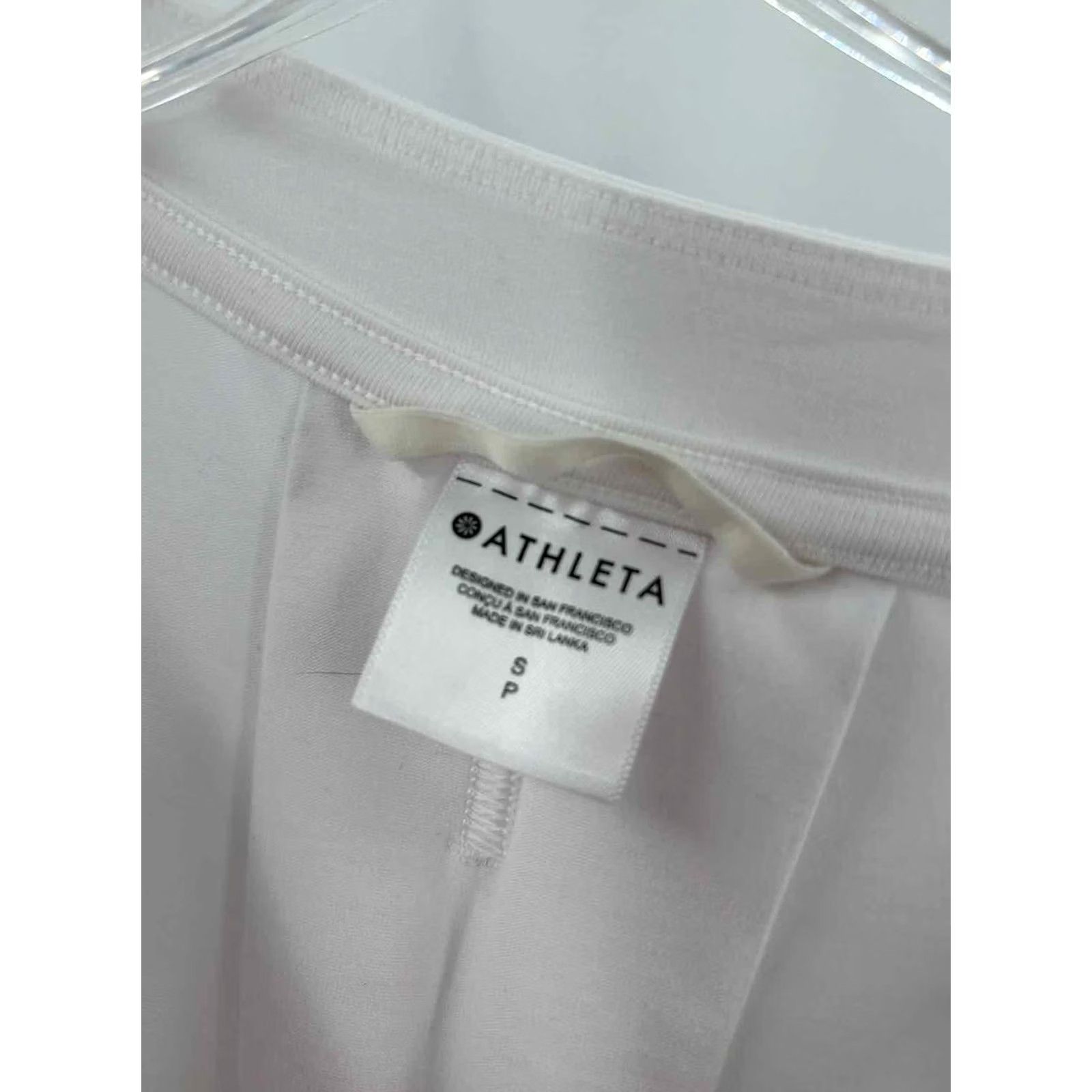 Athleta Athleta White Small T-shirt Size S / US 4 / IT 40 - 3 Thumbnail